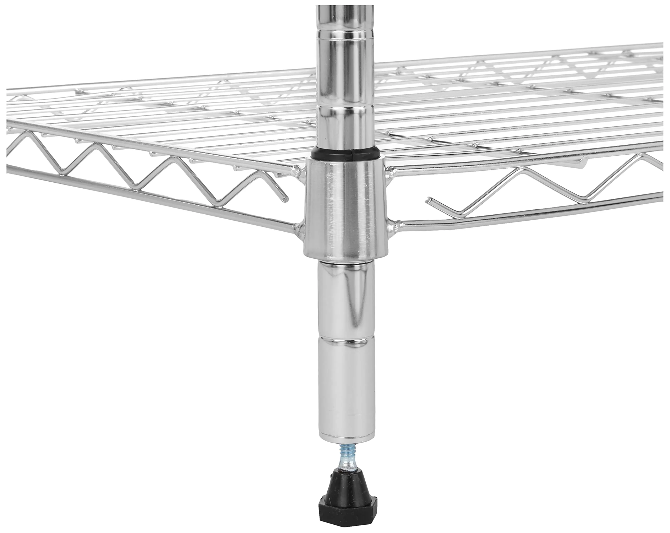 Amazon Basics Scaffaliera a 5 Ripiani Stretti, Cromo, 34 x 58.9 x 152.5 cm - immagine 3