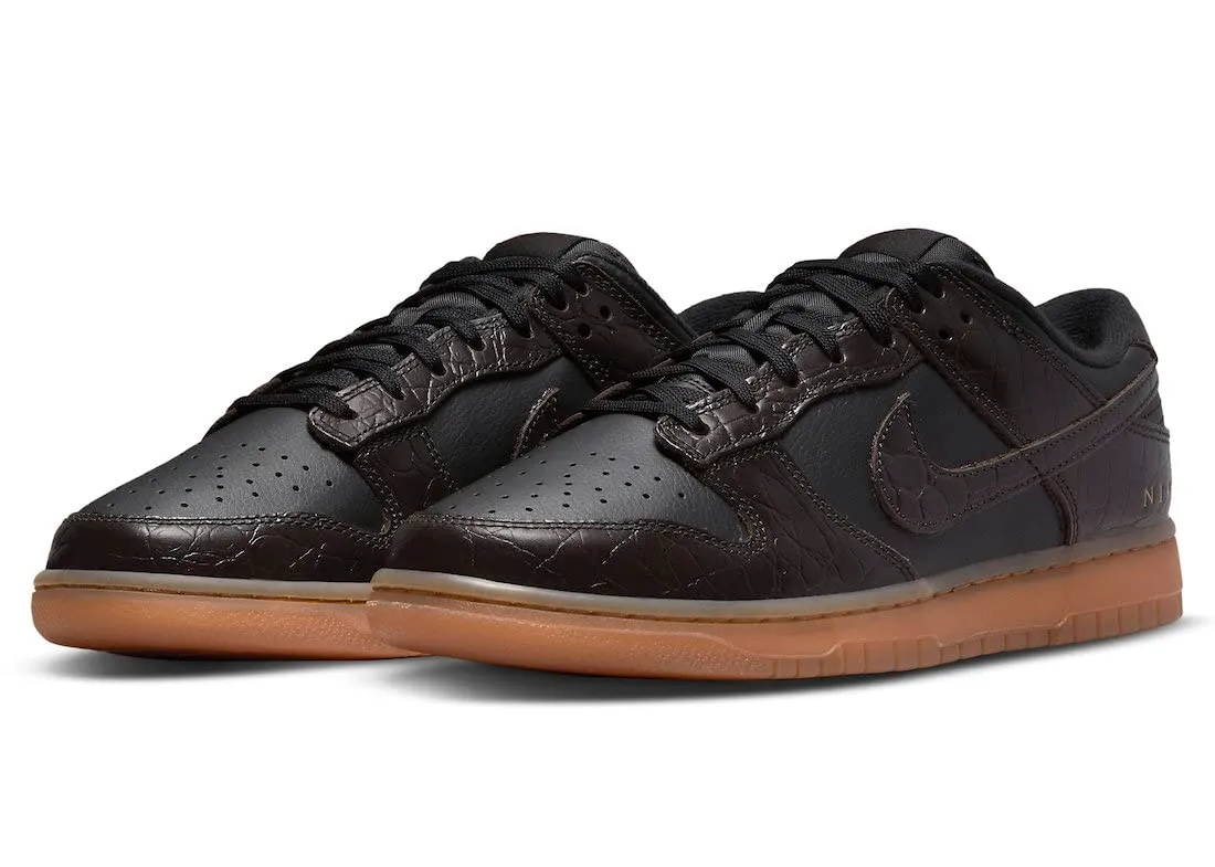 Nike Dunk Low Nero/Marrone/Velluto DV1024-010 46 EU - immagine 4