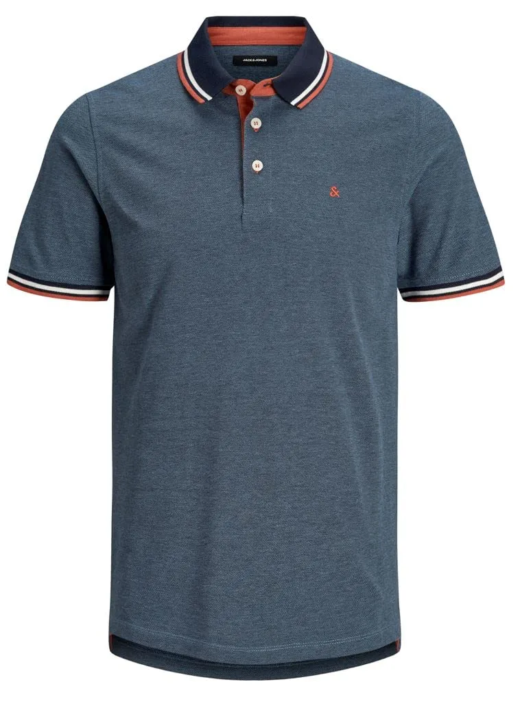 Jack & Jones JJEPAULOS Polo Shirt 2-Pack, Bright Cobalt/Blue Denim, S - immagine 4