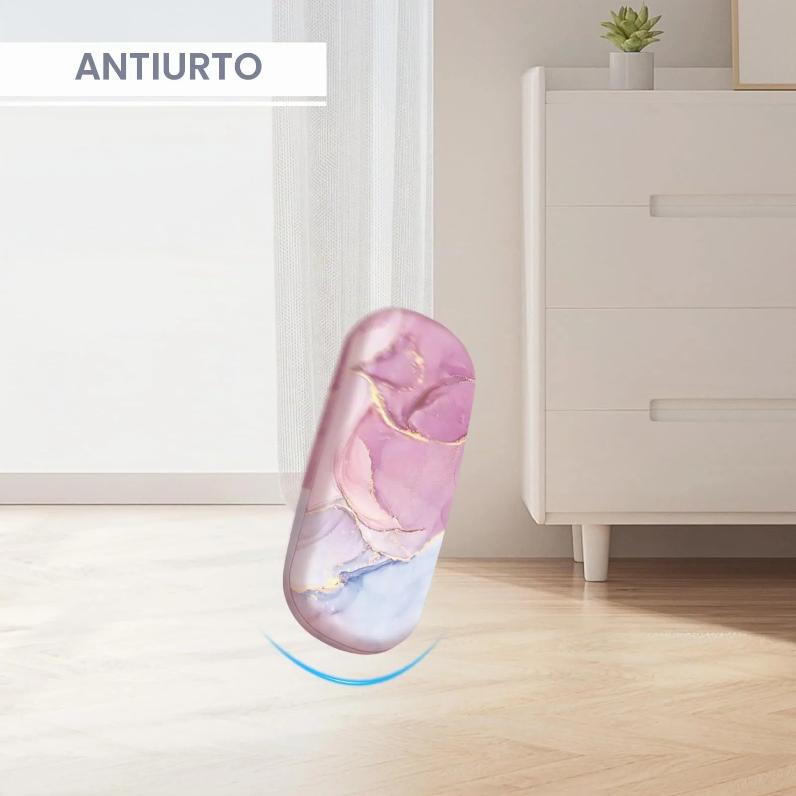 FINTIE Custodia Occhiali Rigida in Ecopelle, Marmo Rosa - immagine 5