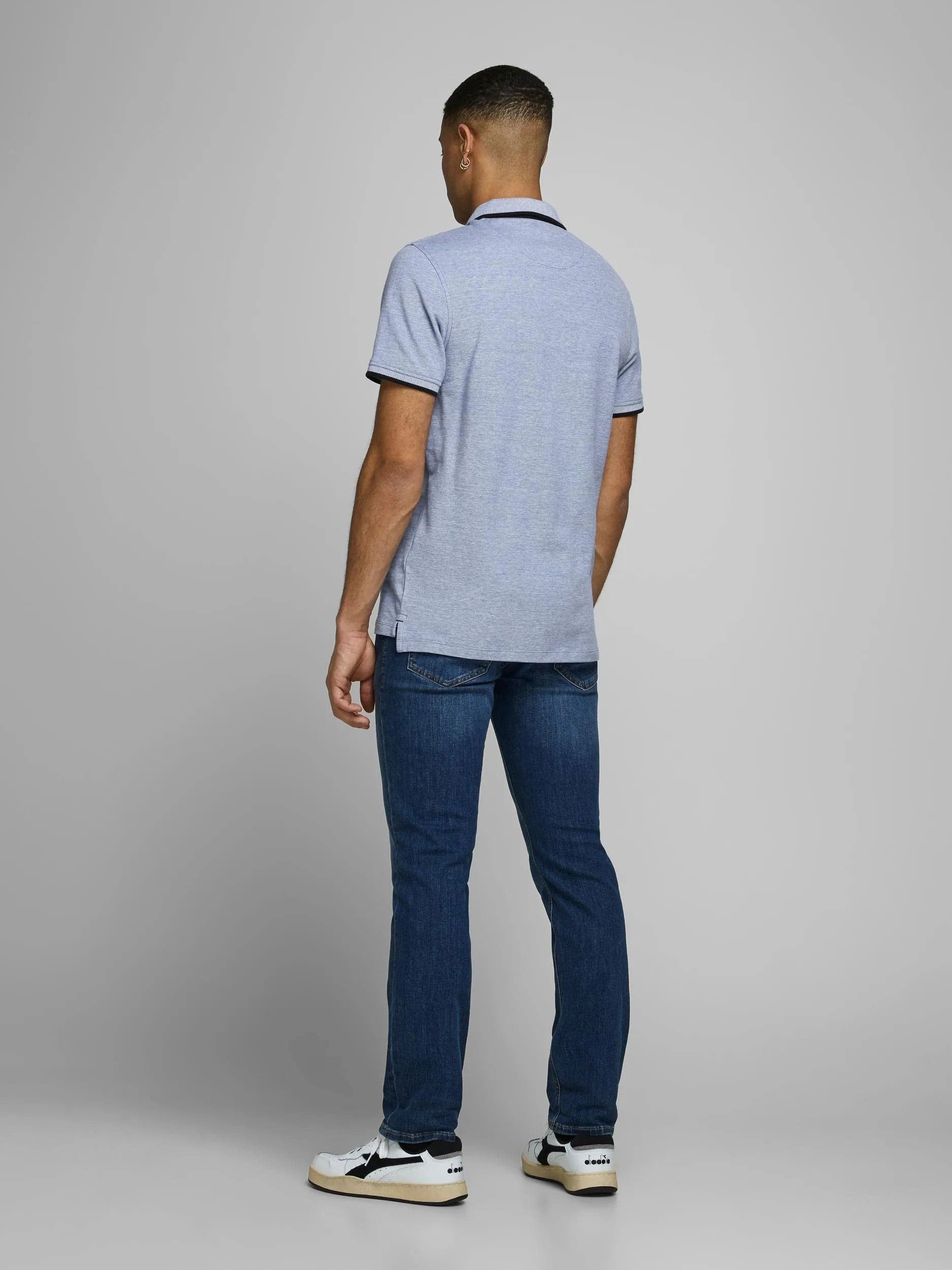 Jack & Jones JJEPAULOS Polo Shirt 2-Pack, White/Bright Cobalt, S - immagine 3