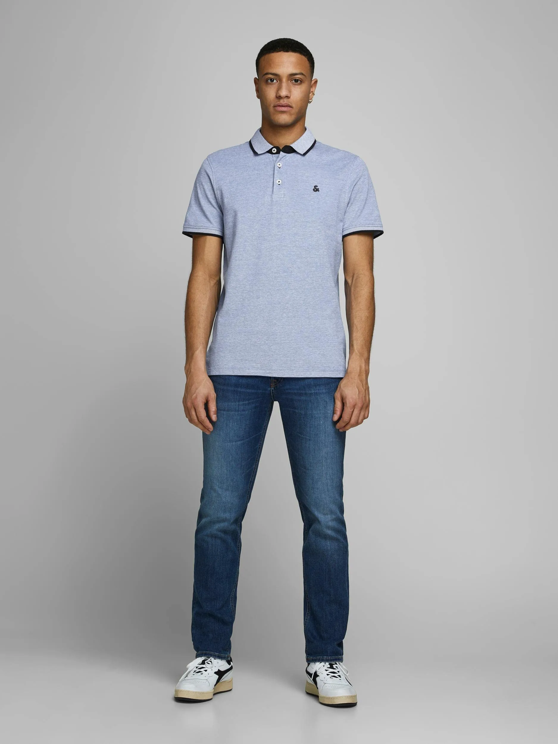 Jack & Jones JJEPAULOS Polo Shirt 2-Pack, White/Bright Cobalt, S - immagine 6