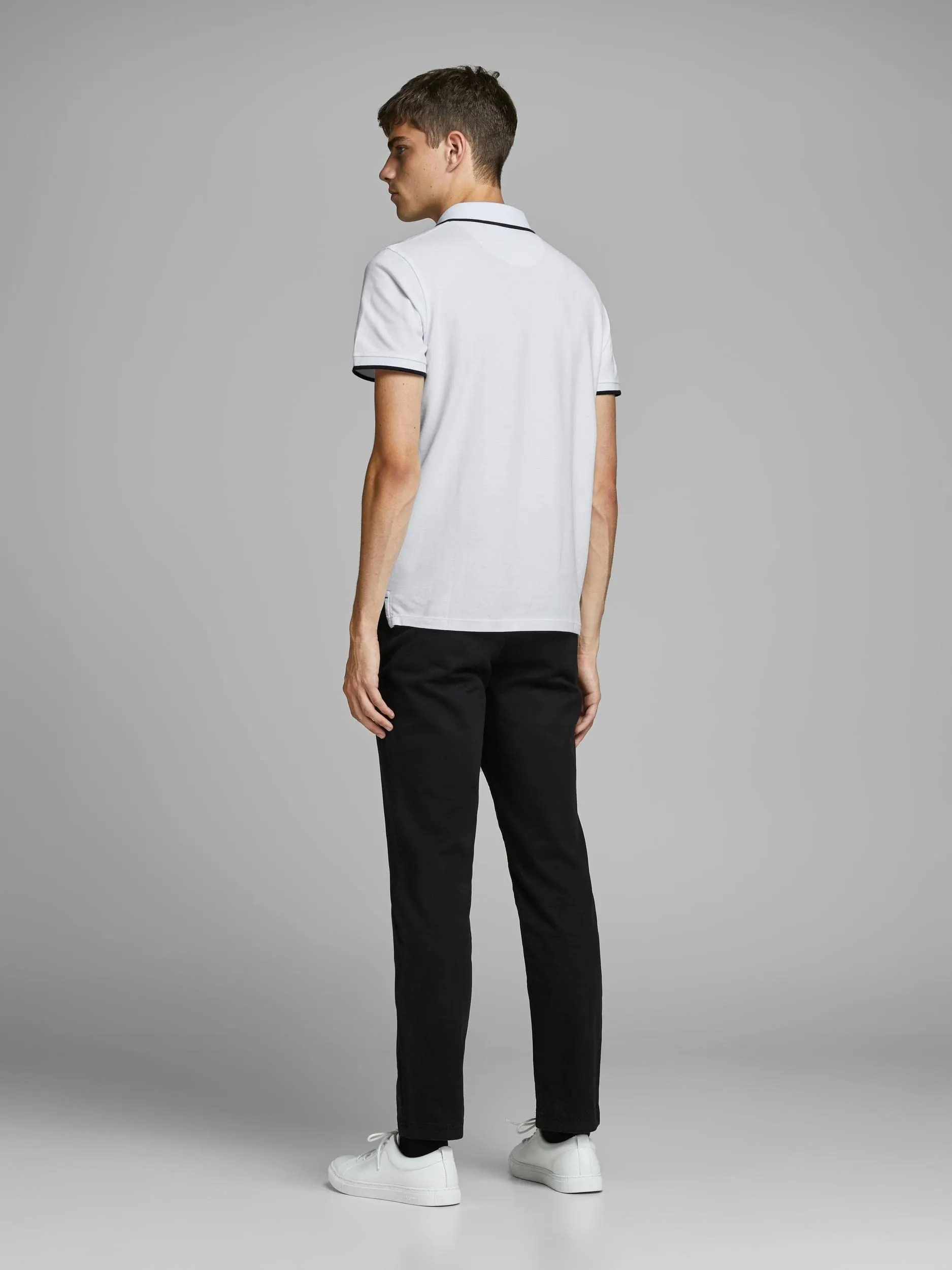 Jack & Jones JJEPAULOS Polo Shirt 2-Pack, Denim Blue/White, M - immagine 3