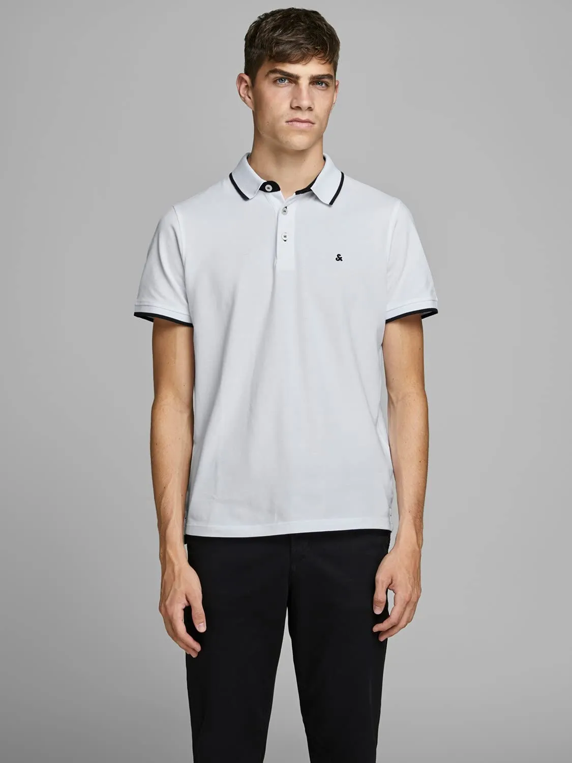 Jack & Jones JJEPAULOS Polo Shirt 2-Pack, Denim Blue/White, M - immagine 8