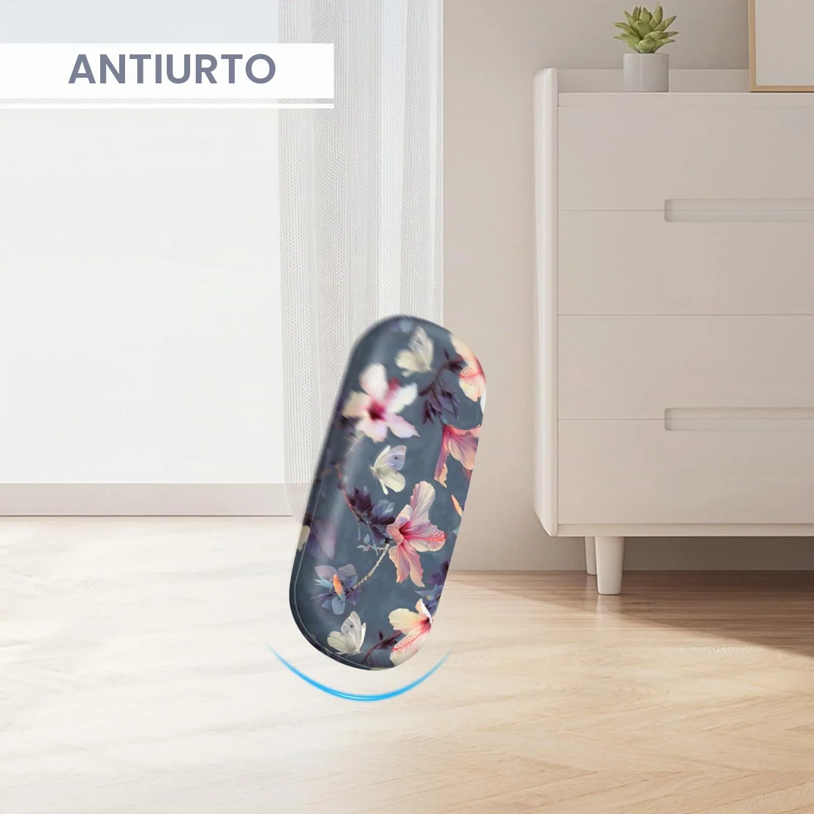 FINTIE Custodia Occhiali Rigida, Floreale, Ibisco In Fiore, Pelle Sintetica - immagine 5