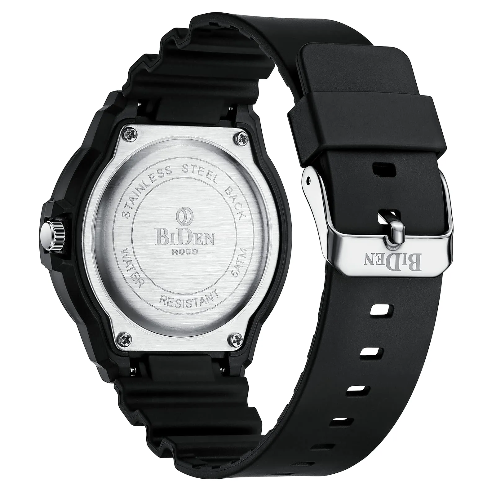 HANPOSH Orologio Uomo Analogico al Quarzo Impermeabile con Data e Quadrante Luminoso R009 - immagine 2