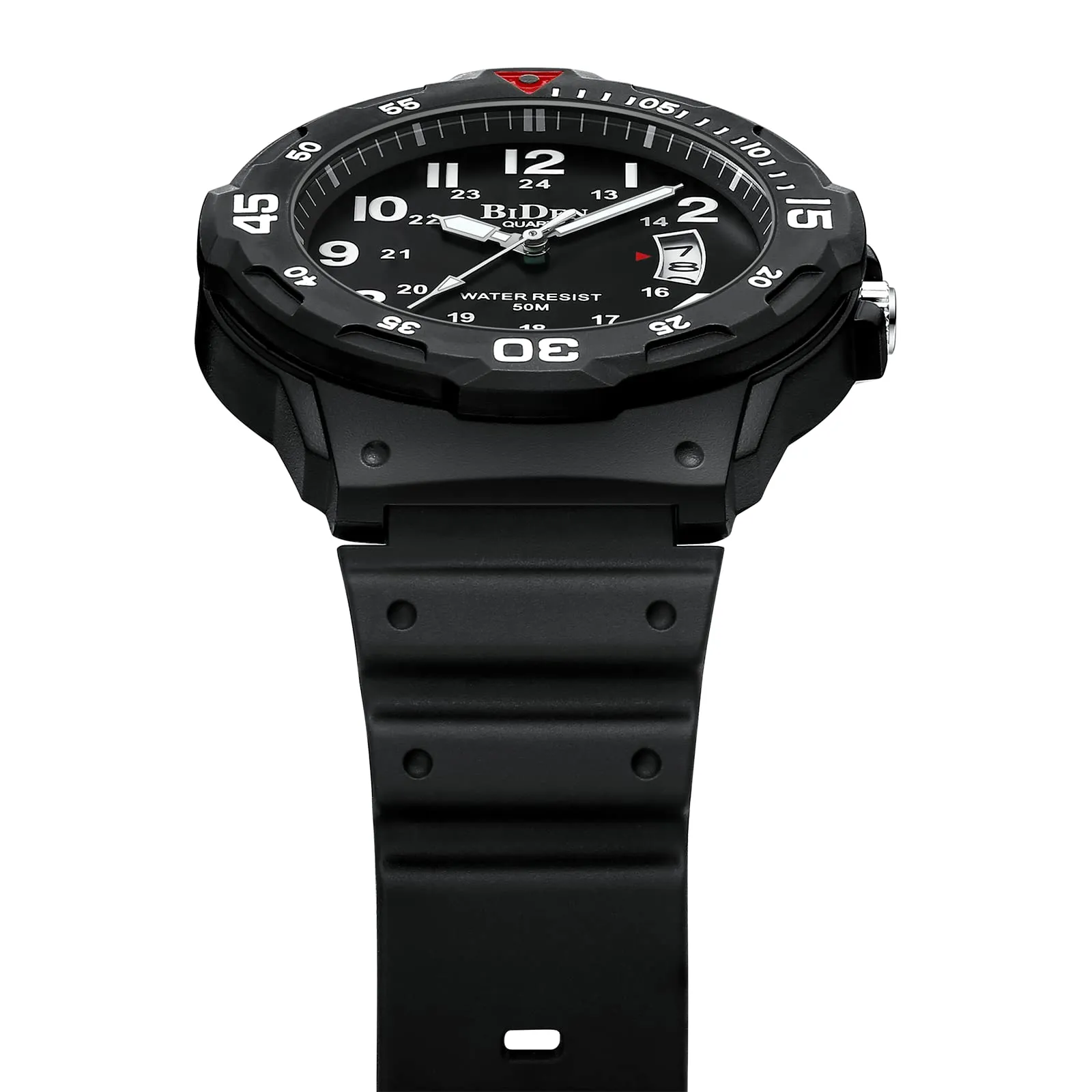 HANPOSH Orologio Uomo Analogico al Quarzo Impermeabile con Data e Quadrante Luminoso R009 - immagine 4