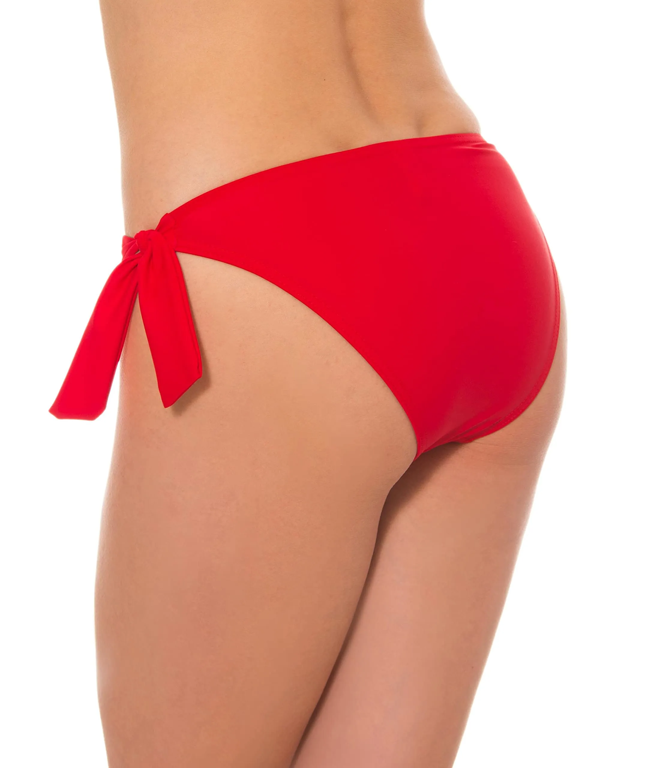 Aquarti Slip Costume Donna con Lacci Laterali, Rosso, 46 - immagine 2