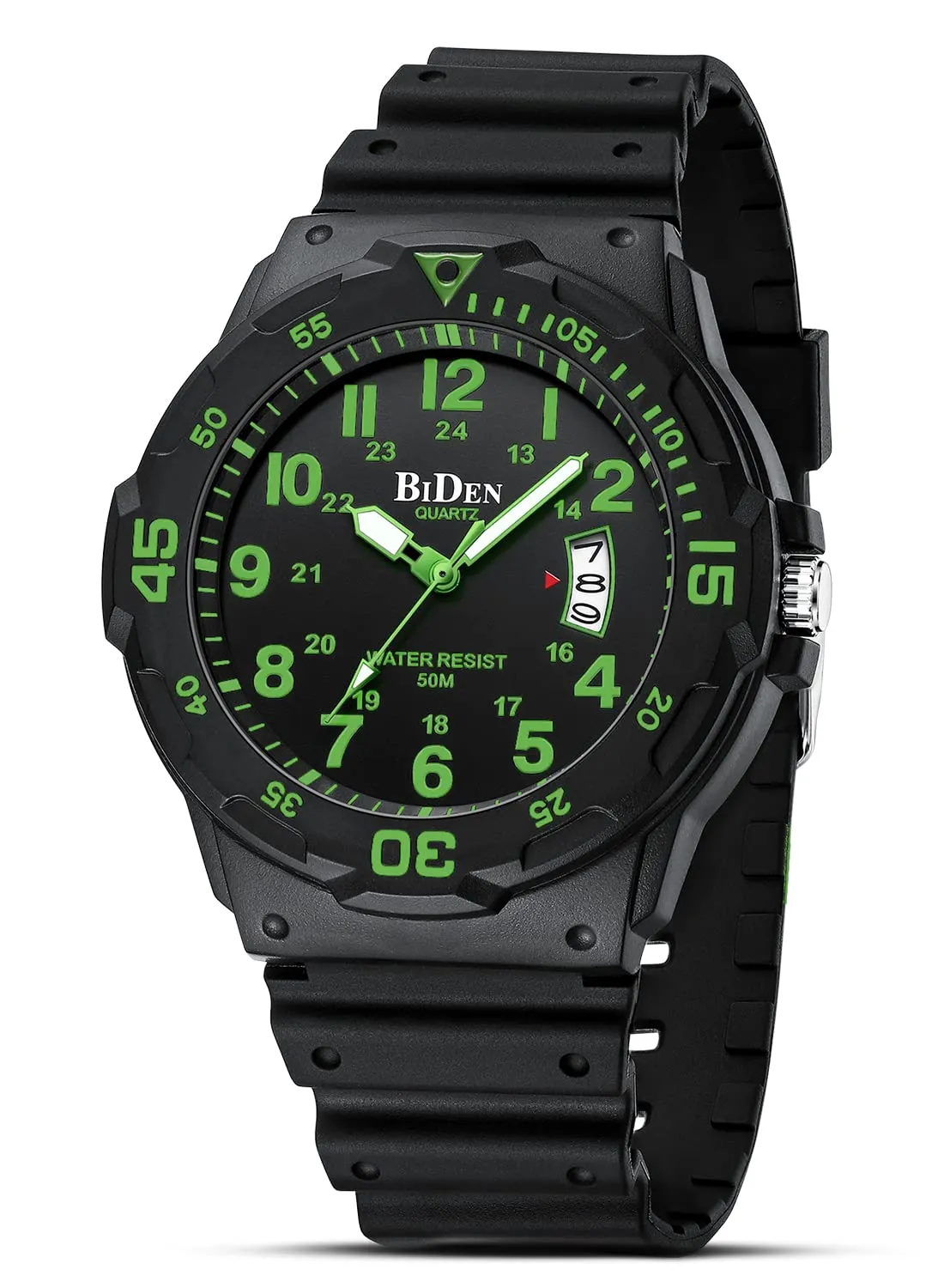 HANPOSH Orologio Uomo Analogico al Quarzo Impermeabile con Data e Luce Notturna R009 - immagine 1