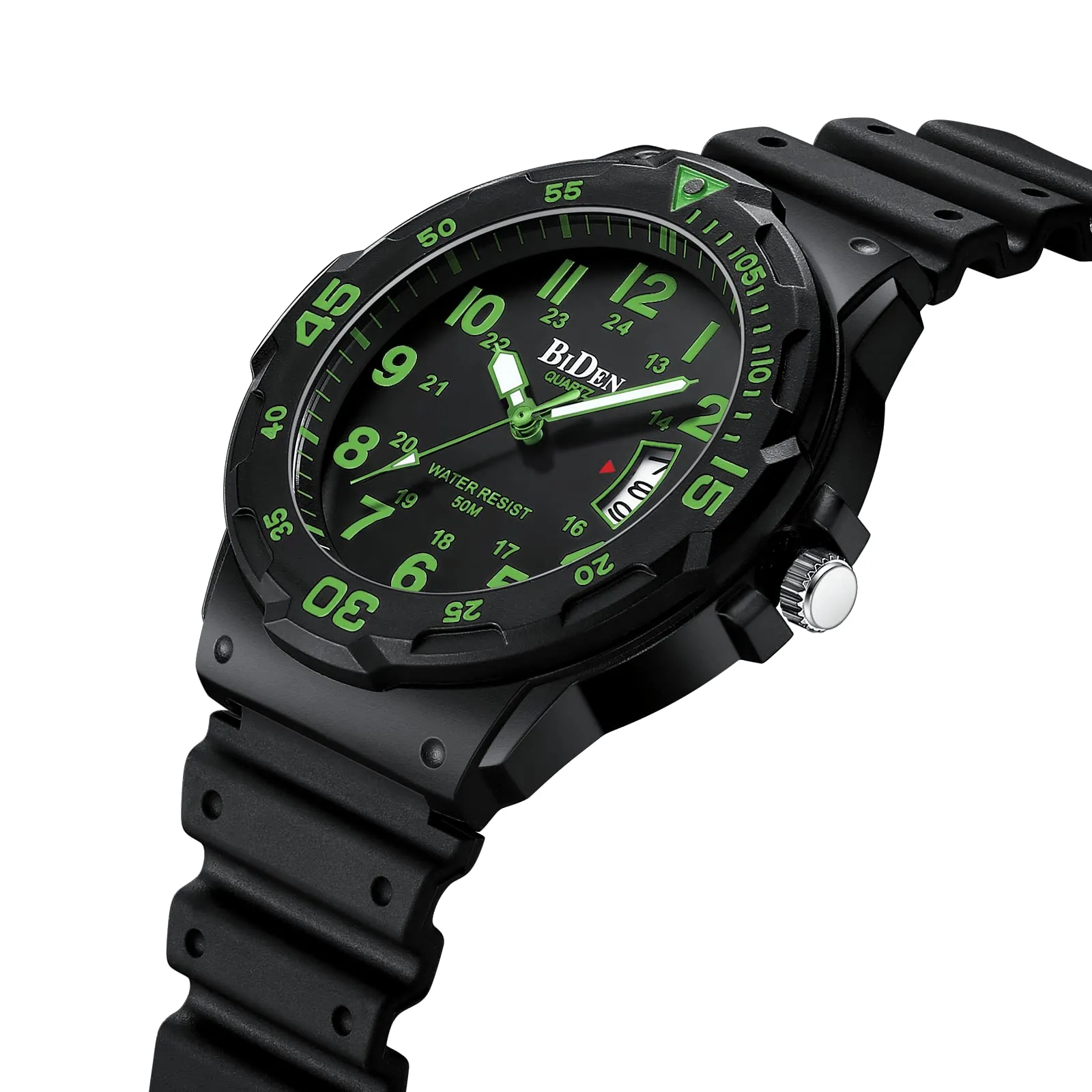 HANPOSH Orologio Uomo Analogico al Quarzo Impermeabile con Data e Luce Notturna R009 - immagine 3