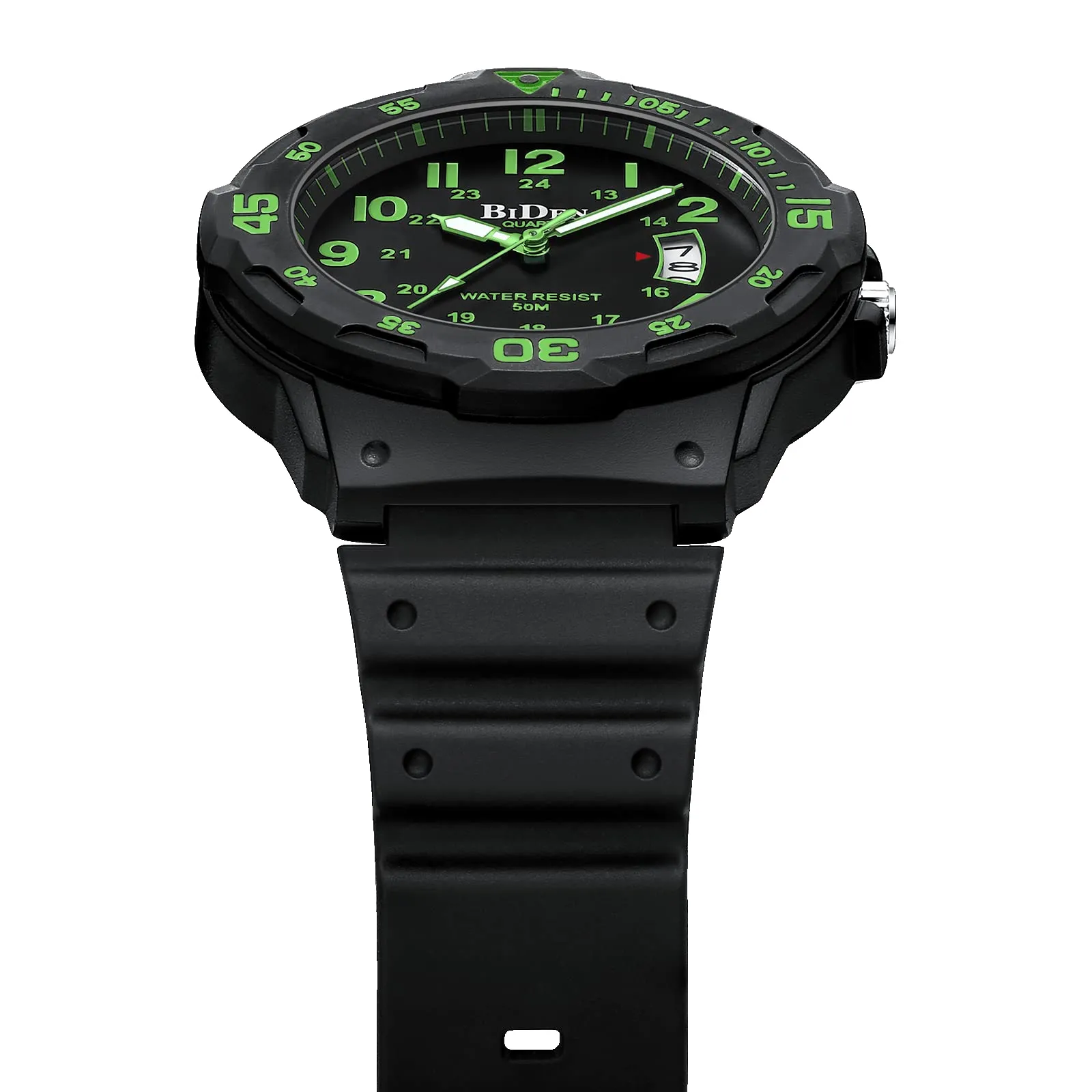 HANPOSH Orologio Uomo Analogico al Quarzo Impermeabile con Data e Luce Notturna R009 - immagine 4