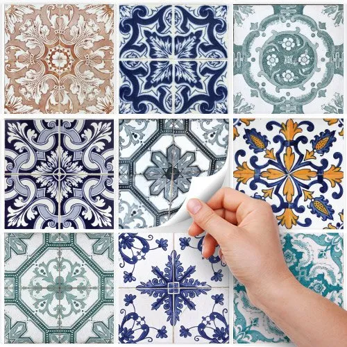 RE-COVERTILES Adesivi Piastrelle in PVC per Cucina e Bagno, 24 Pz 10x10 cm, PS00004 - immagine 2