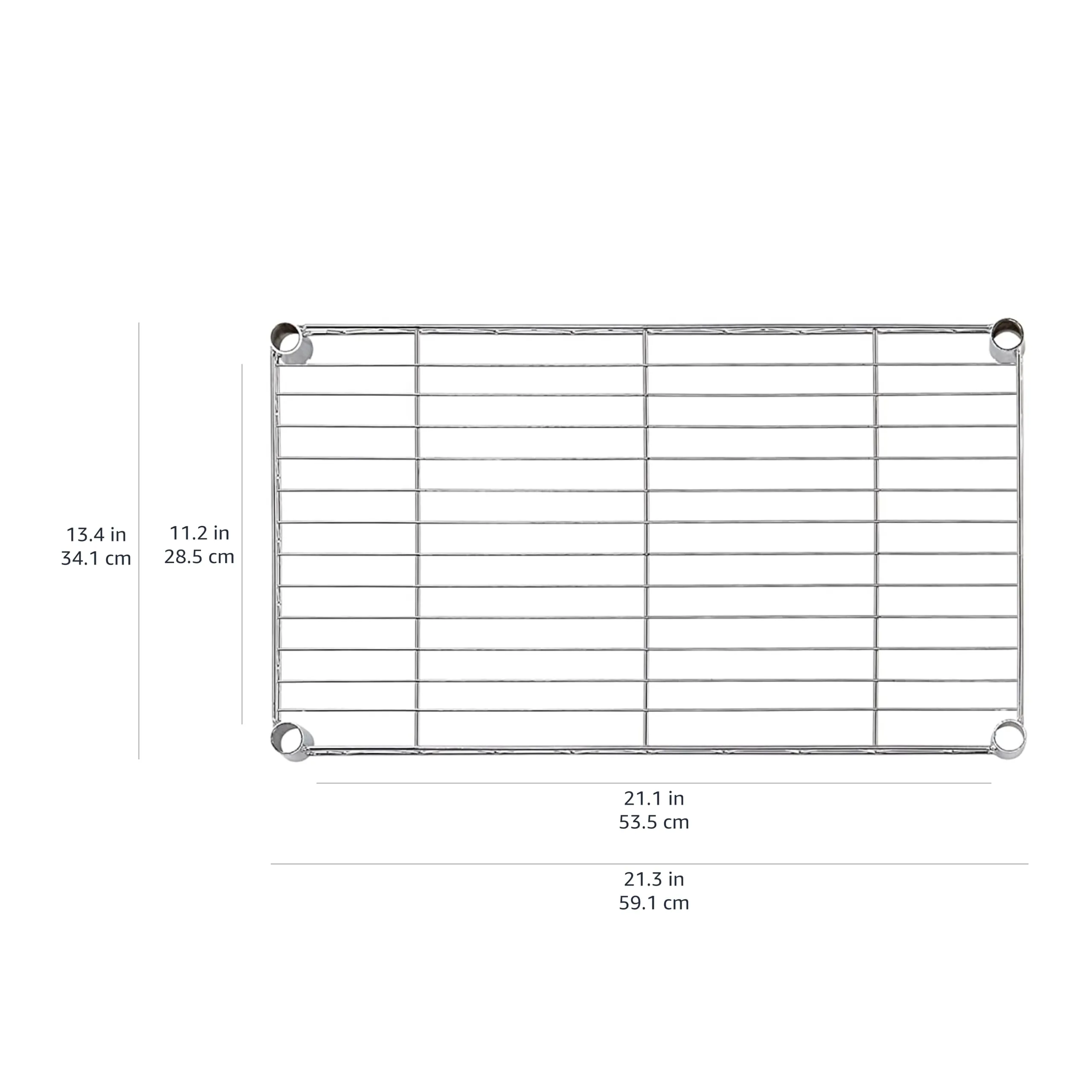 Amazon Basics Scaffaliera a 4 ripiani, Cromo, 34 x 59 x 122 cm - immagine 6