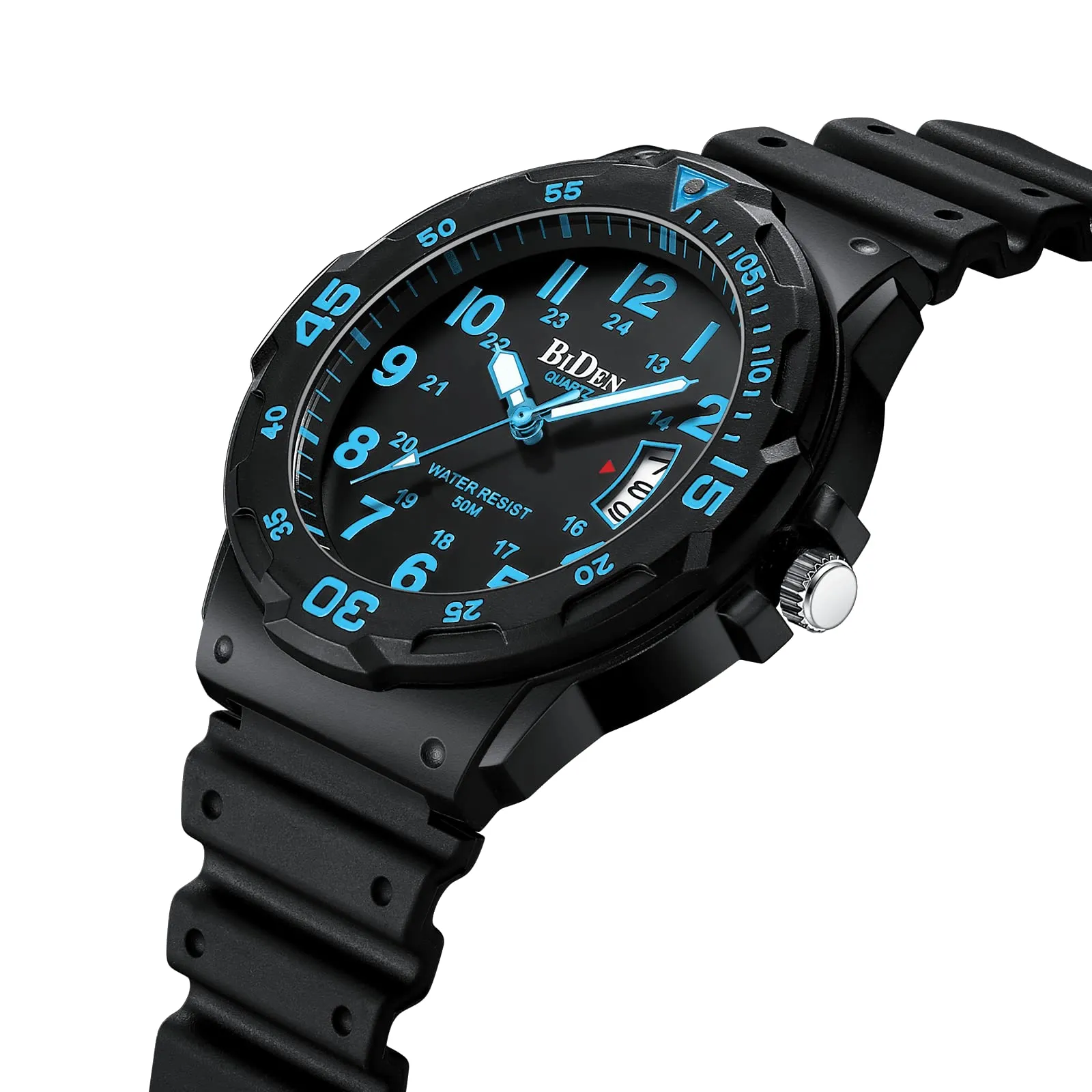 HANPOSH Orologio Uomo Analogico Quarzo Impermeabile con Data Luminosa R009 - immagine 3