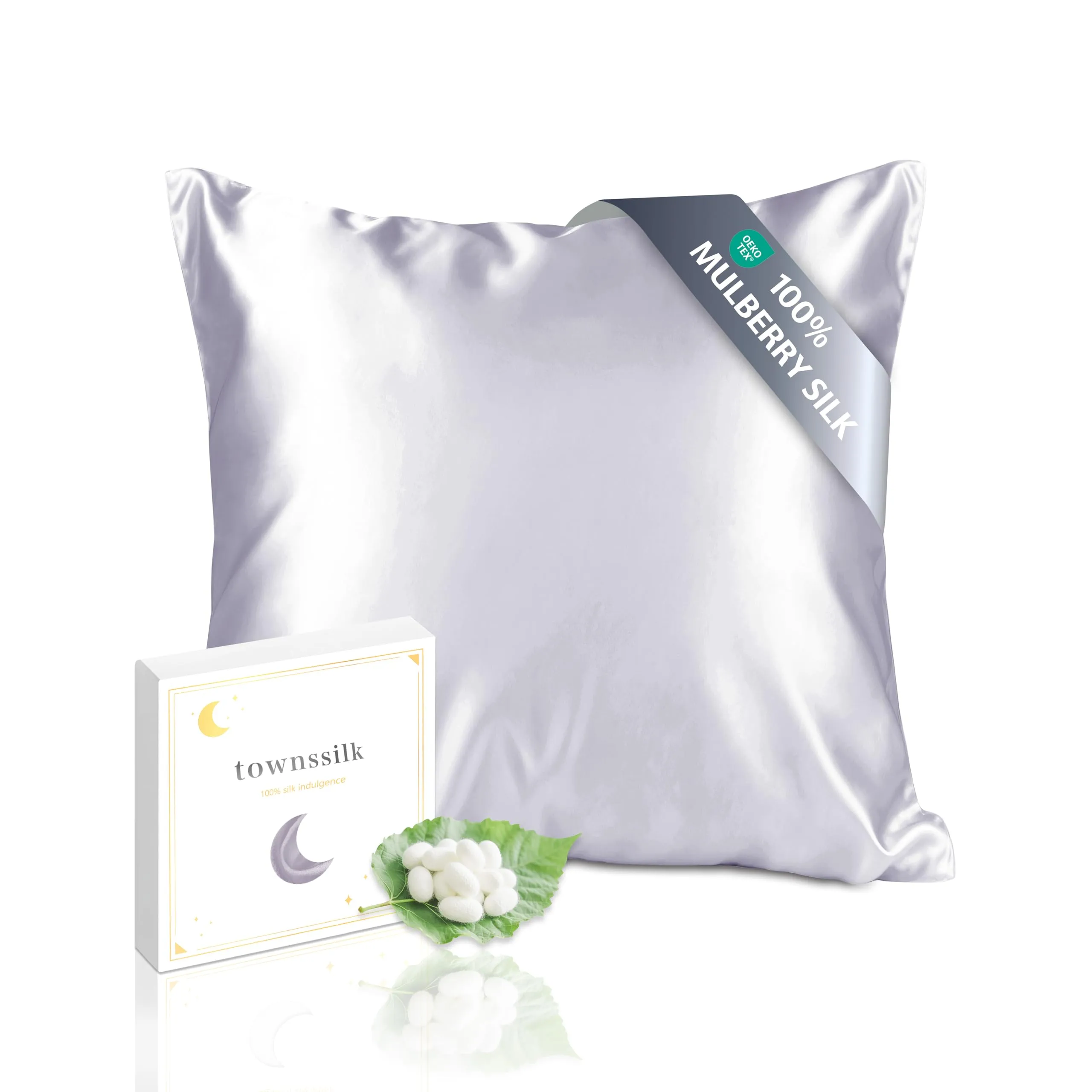 townssilk Federa in seta di gelso 19 momme, 65x65cm, Lilacpurple - immagine 1