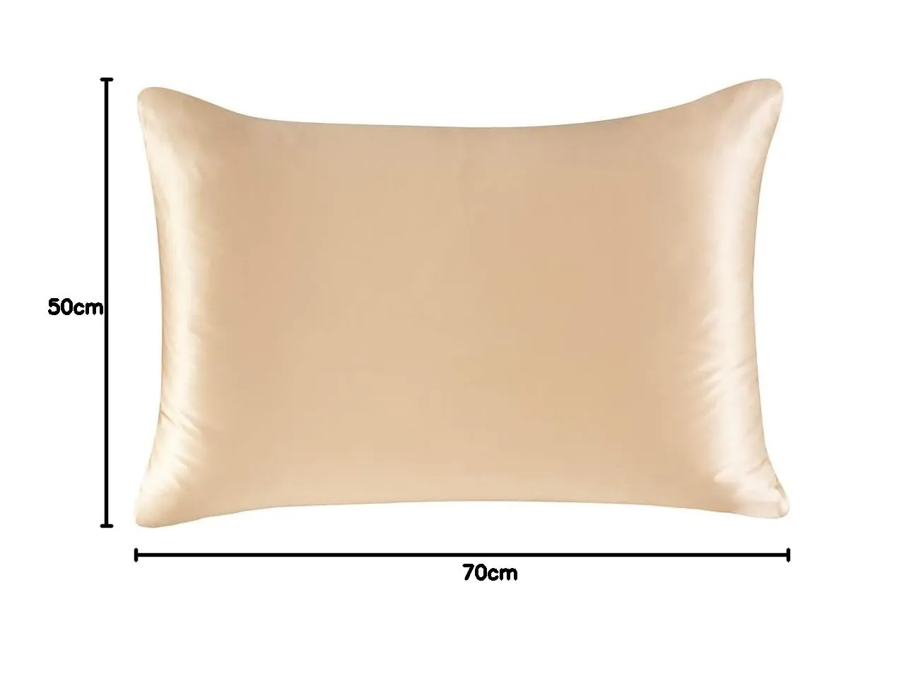 townssilk Federa in Seta di Gelso 19 Momme, Doppia Faccia, 50x70cm, Oro Champagne - immagine 10