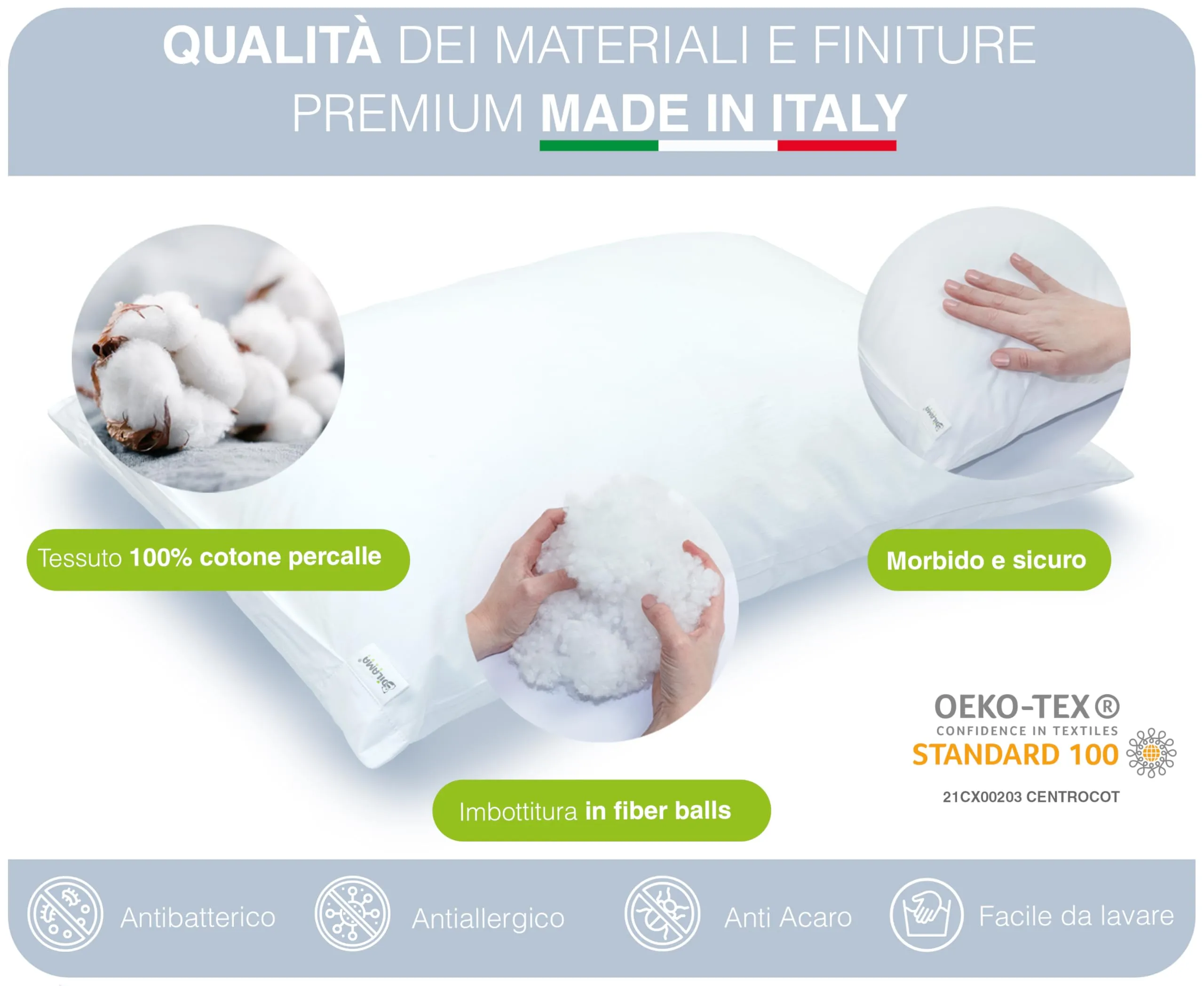 Dilamababy Cuscino Lettino Bambino 40x60 Altezza Regolabile - immagine 8