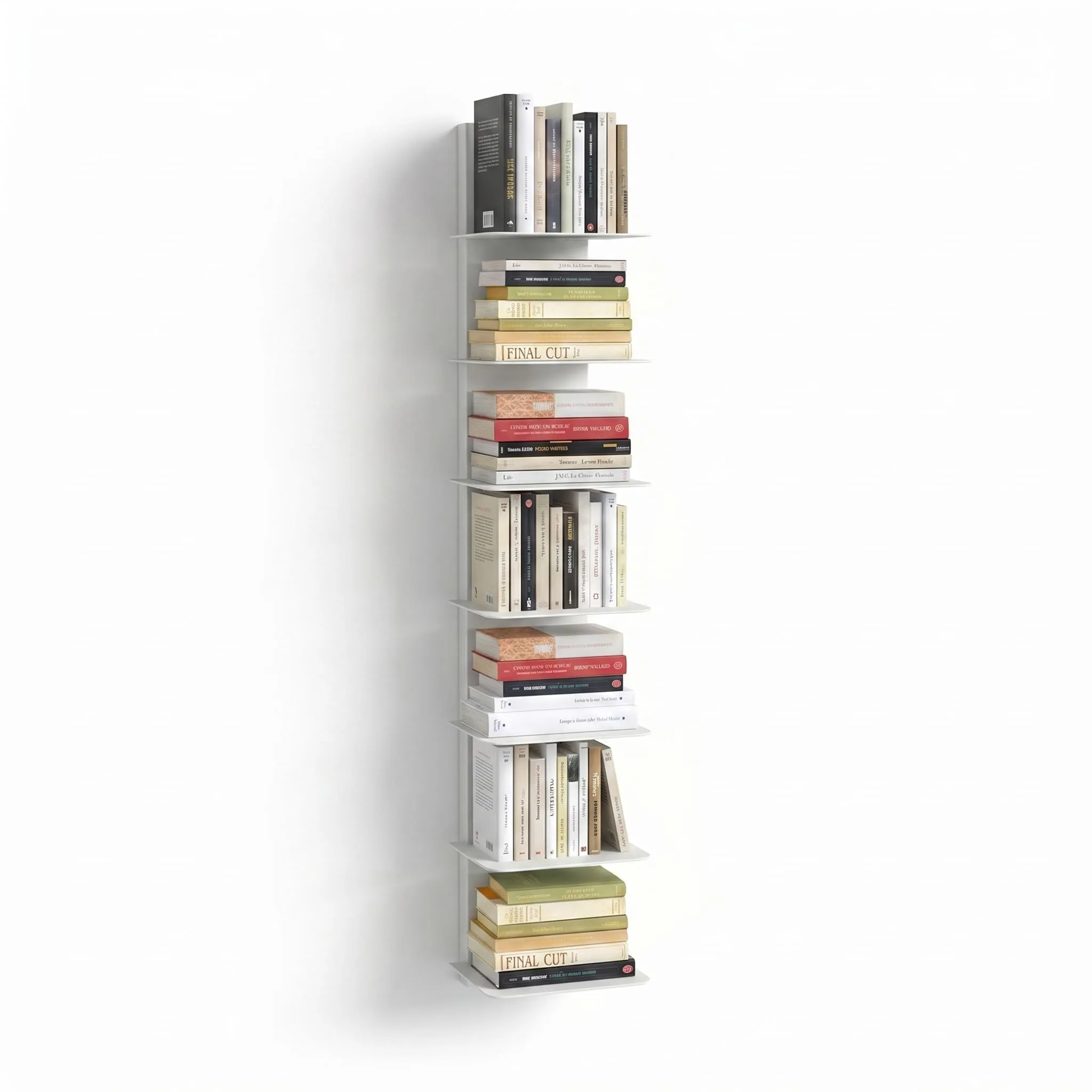 Flo.mar Libreria da Parete con 7 Ripiani, 103 cm, Bianca - immagine 7