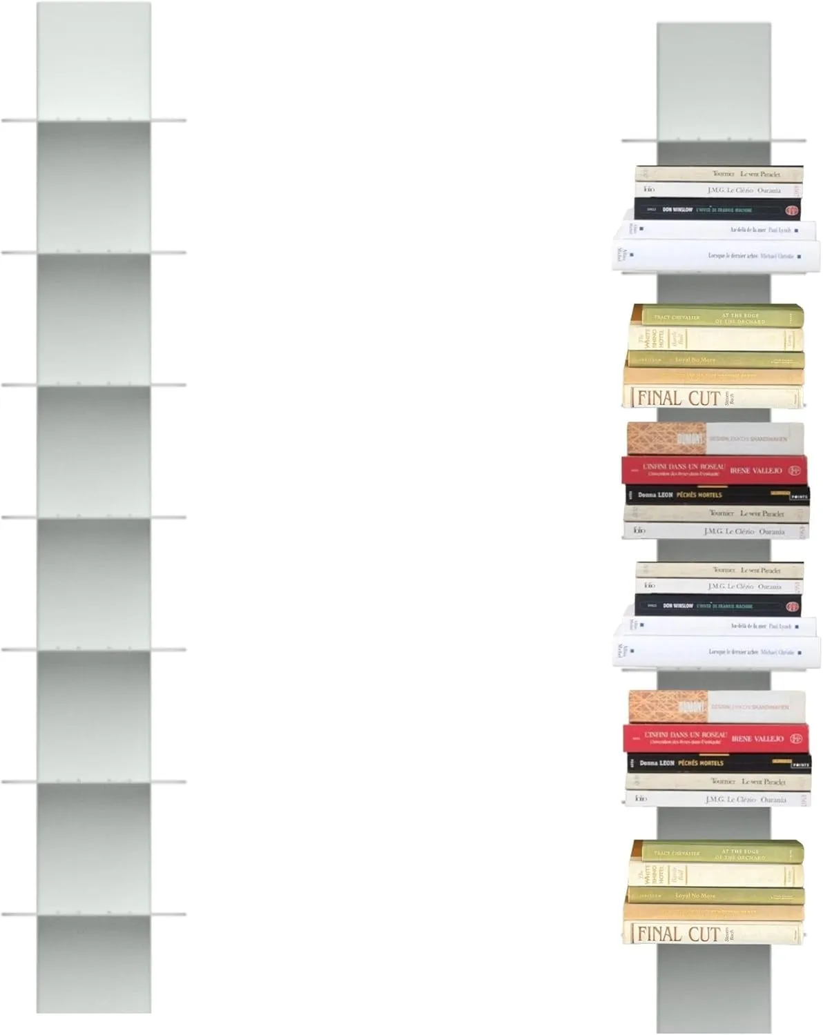 Flo.mar Libreria da Parete con 7 Ripiani, 103 cm, Bianca - immagine 8