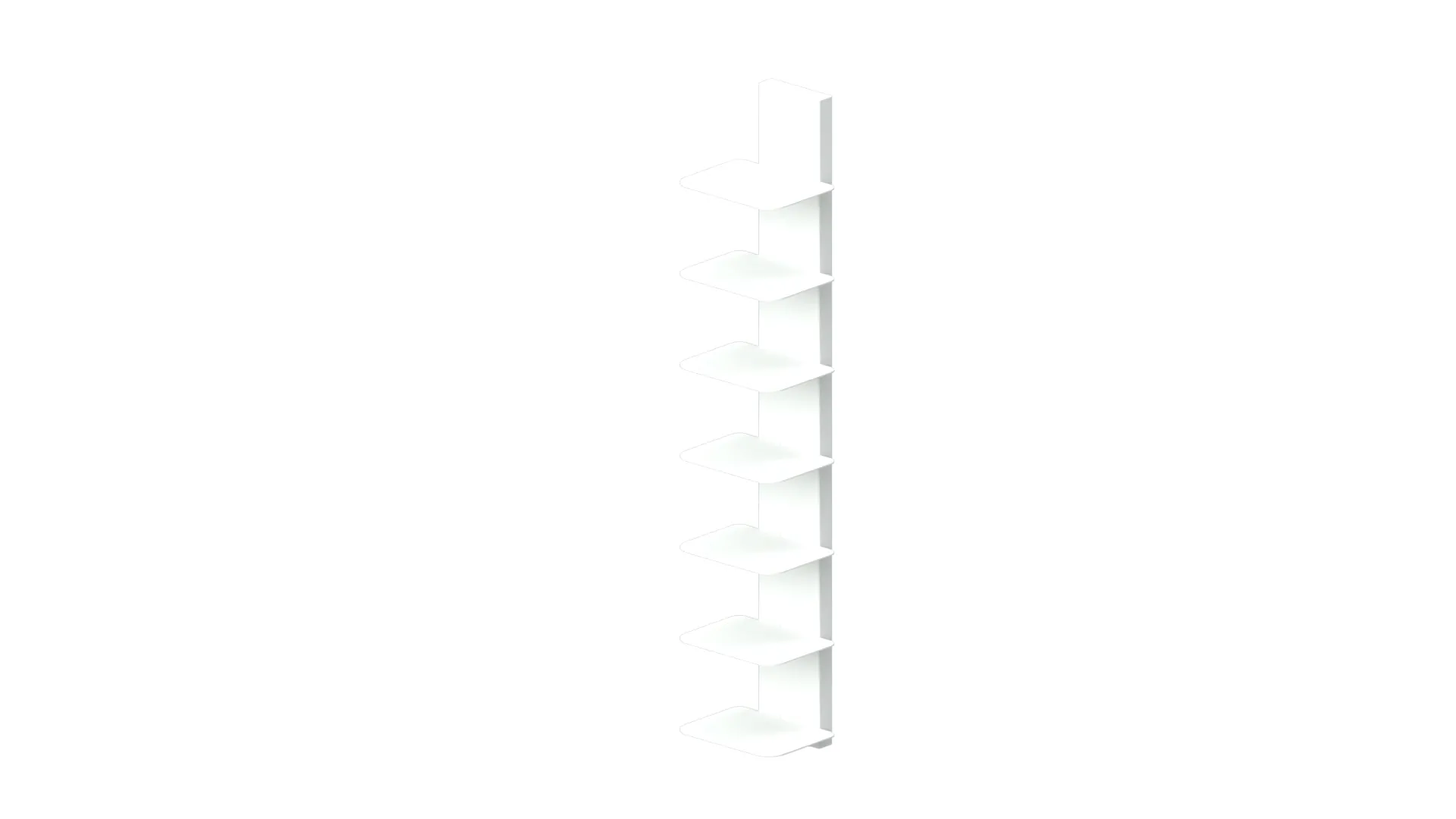 Flo.mar Libreria da Parete con 7 Ripiani, 103 cm, Bianca - immagine 9