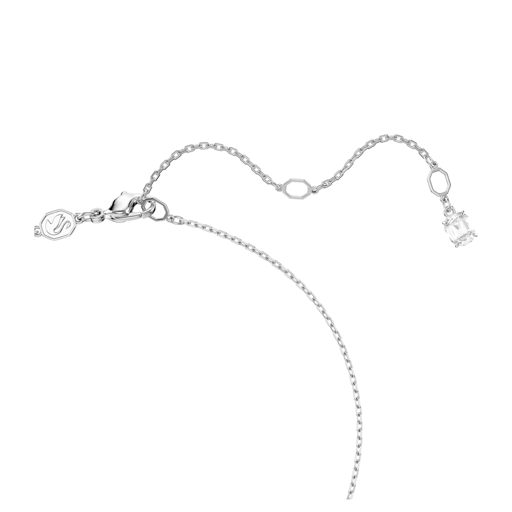 Swarovski Ariana Grande x Swarovski Set Collana Pendente e Orecchini Cuore Bianco Placcato Rodio - immagine 3