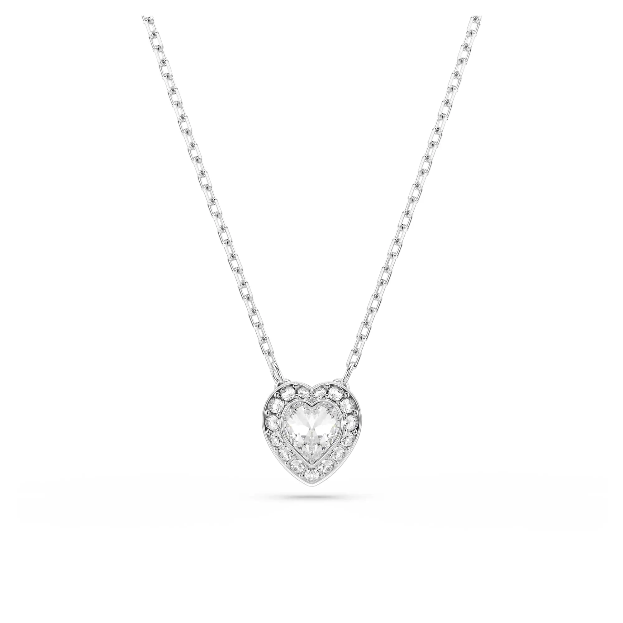Swarovski Ariana Grande x Swarovski Set Collana Pendente e Orecchini Cuore Bianco Placcato Rodio - immagine 5