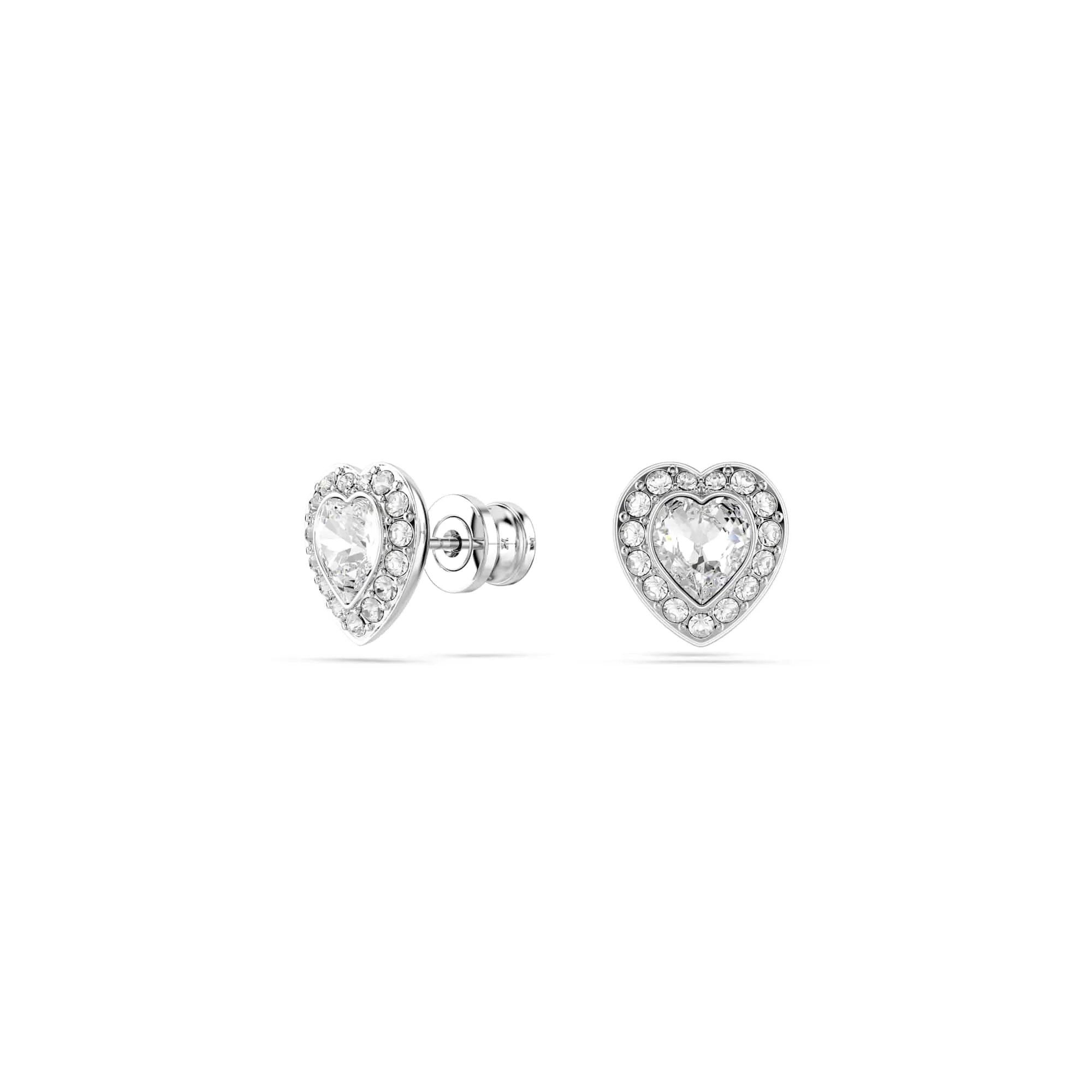 Swarovski Ariana Grande x Swarovski Set Collana Pendente e Orecchini Cuore Bianco Placcato Rodio - immagine 6