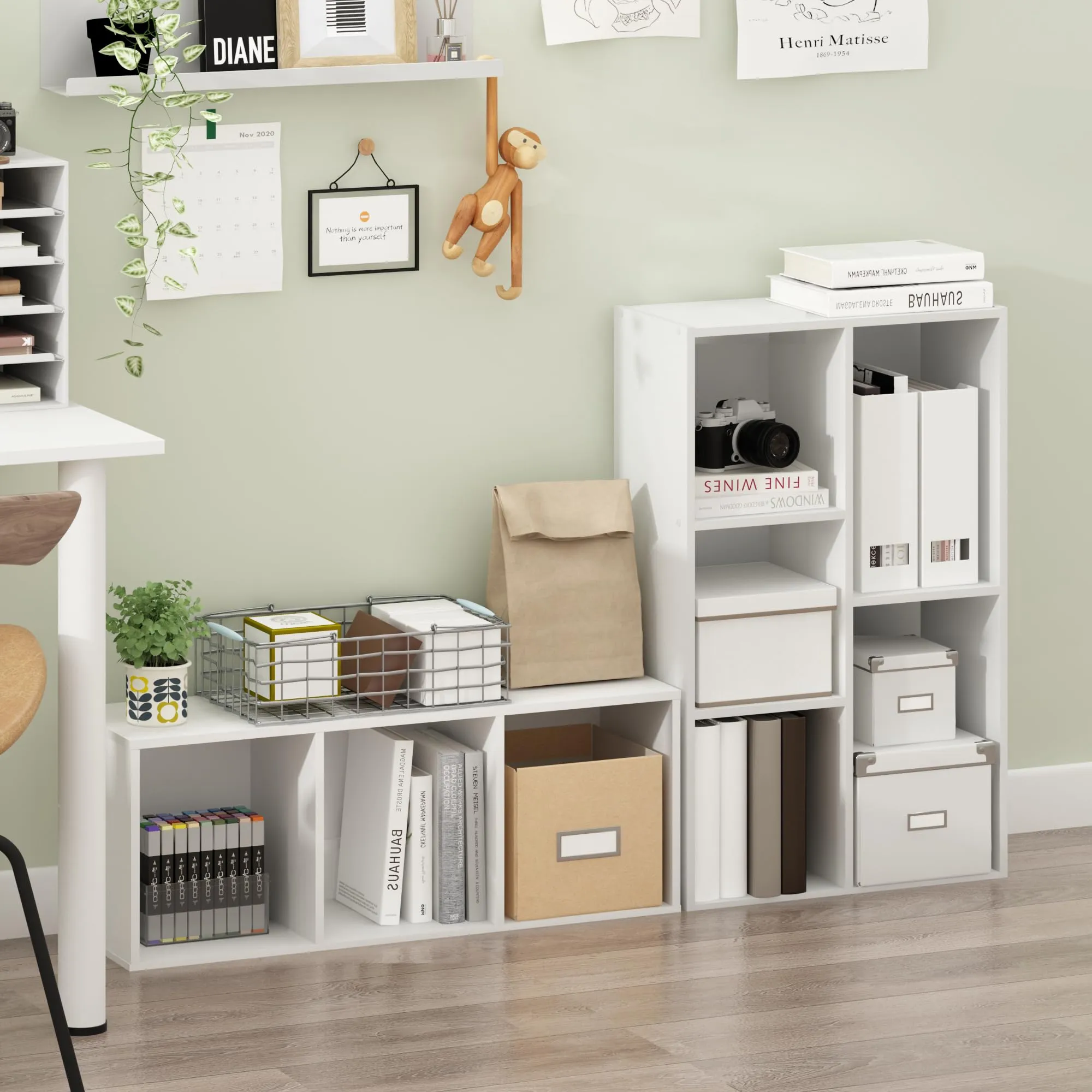 Furinno Luder 5-Cube Open Shelf, White - immagine 5