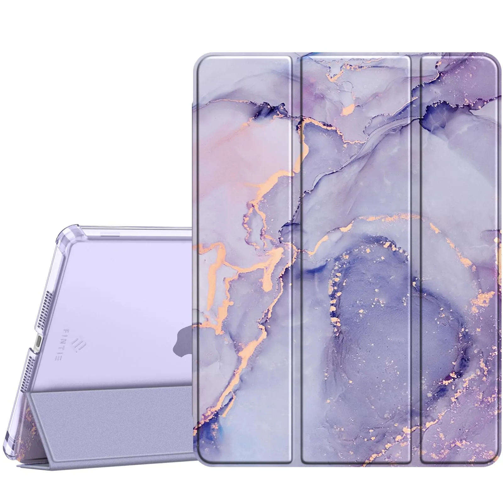 FINTIE Cover per iPad 10.2 Pollici (9a/8a/7a Generazione 2021/2020/2019) - Z-Lilla Marble - immagine 1