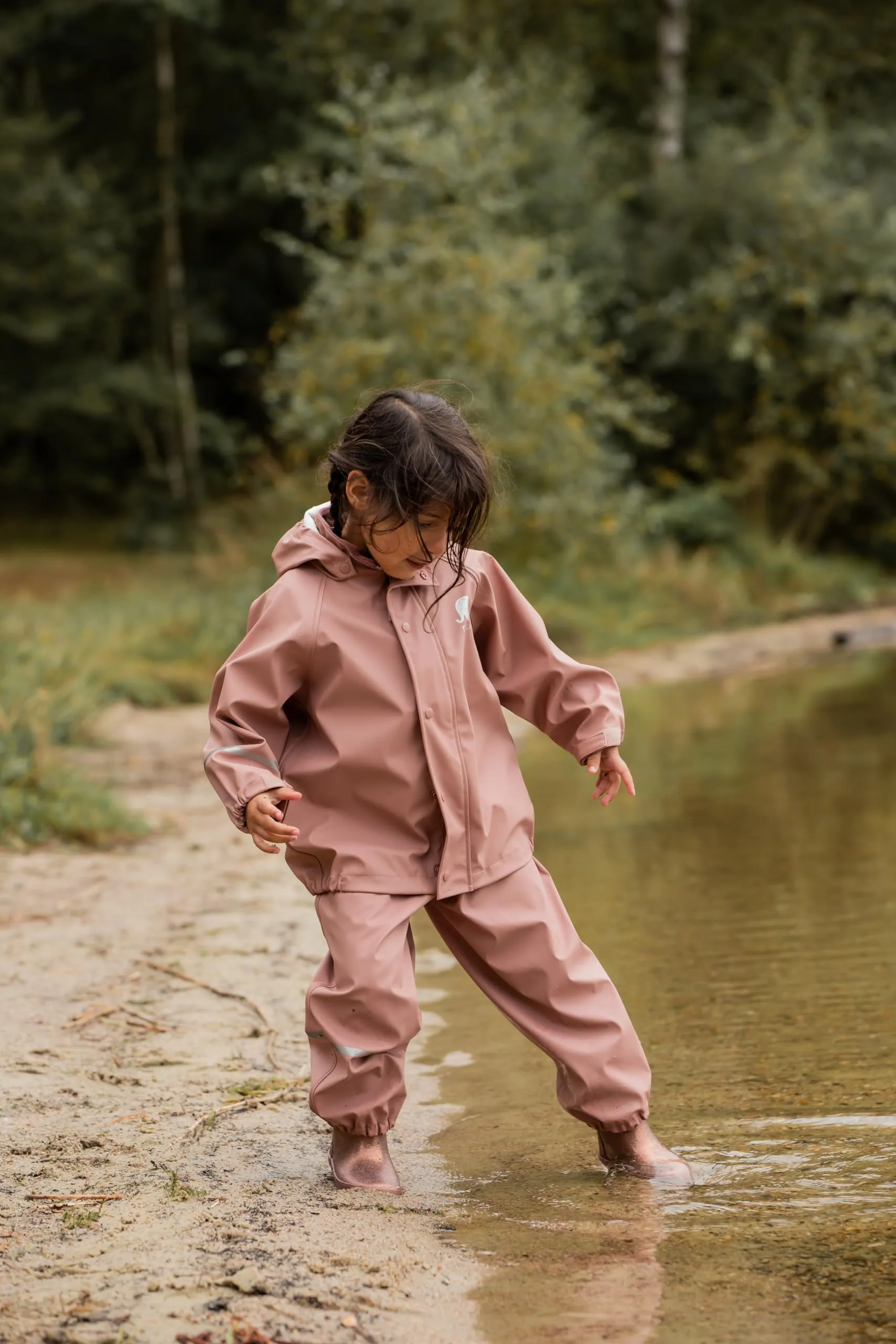 CeLaVi Basic Rainwear Set, Solid PU, Burlwood, 110 - immagine 10