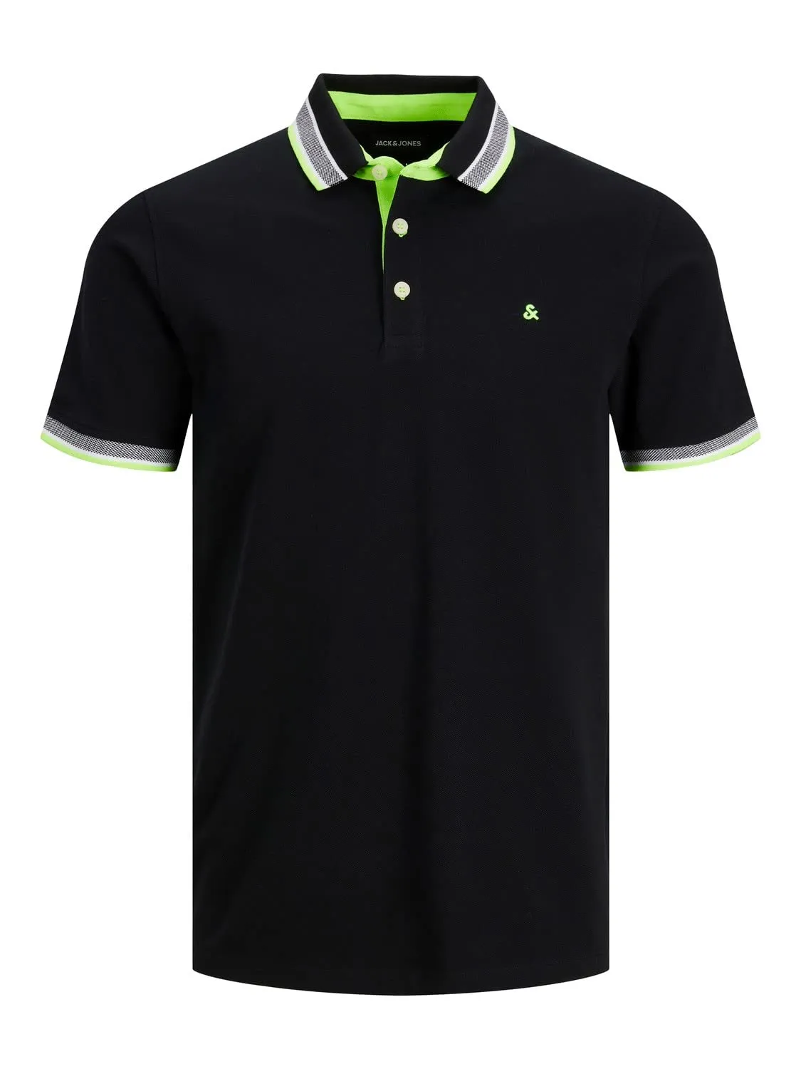 Jack & Jones Jjepaulos Polo SS Noos Maglietta, Nero-2, S Uomo - immagine 1