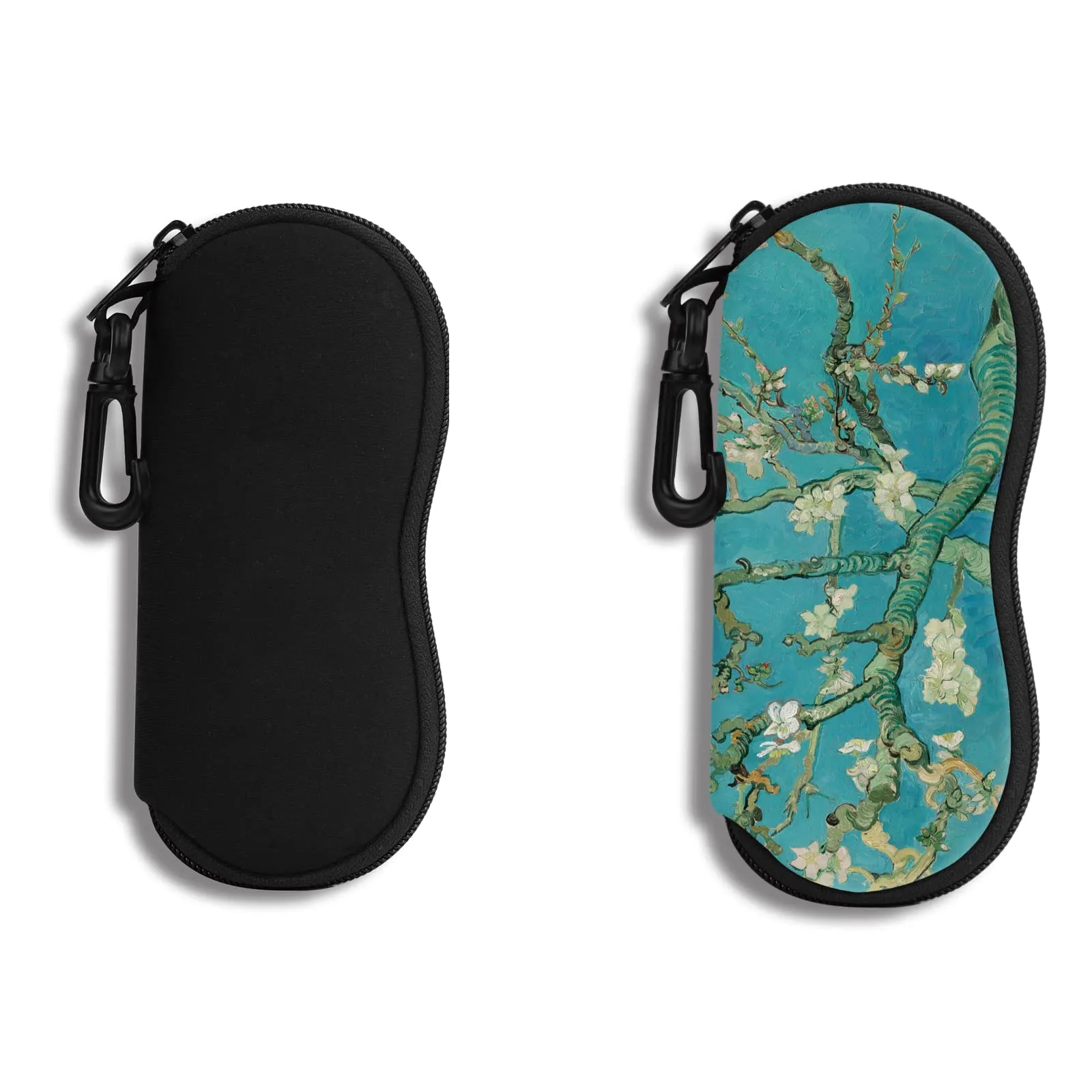 Hion Custodia morbida per occhiali da sole in neoprene con clip da cintura e cerniera - immagine 1
