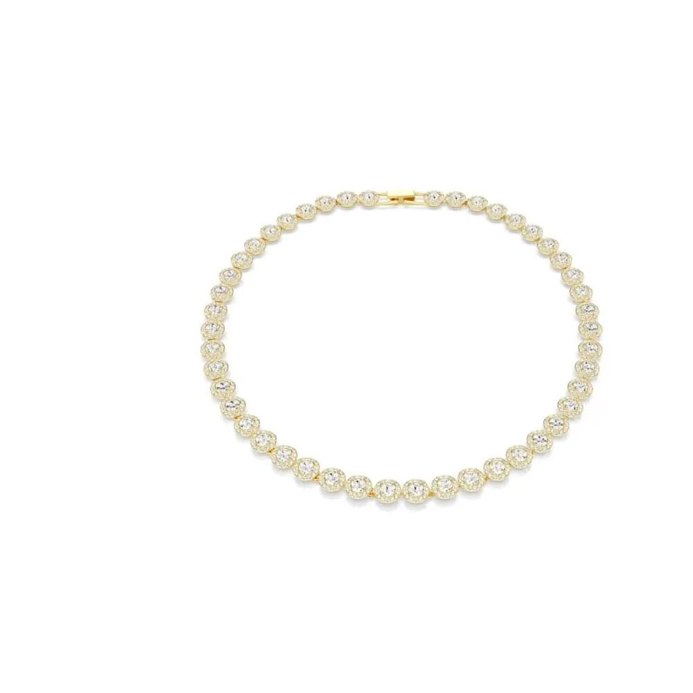 Swarovski Una Angelic Collana Tennis, Cristalli Bianchi, Placcatura Oro, 38-41 cm - immagine 1