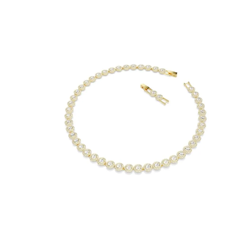 Swarovski Una Angelic Collana Tennis, Cristalli Bianchi, Placcatura Oro, 38-41 cm - immagine 2