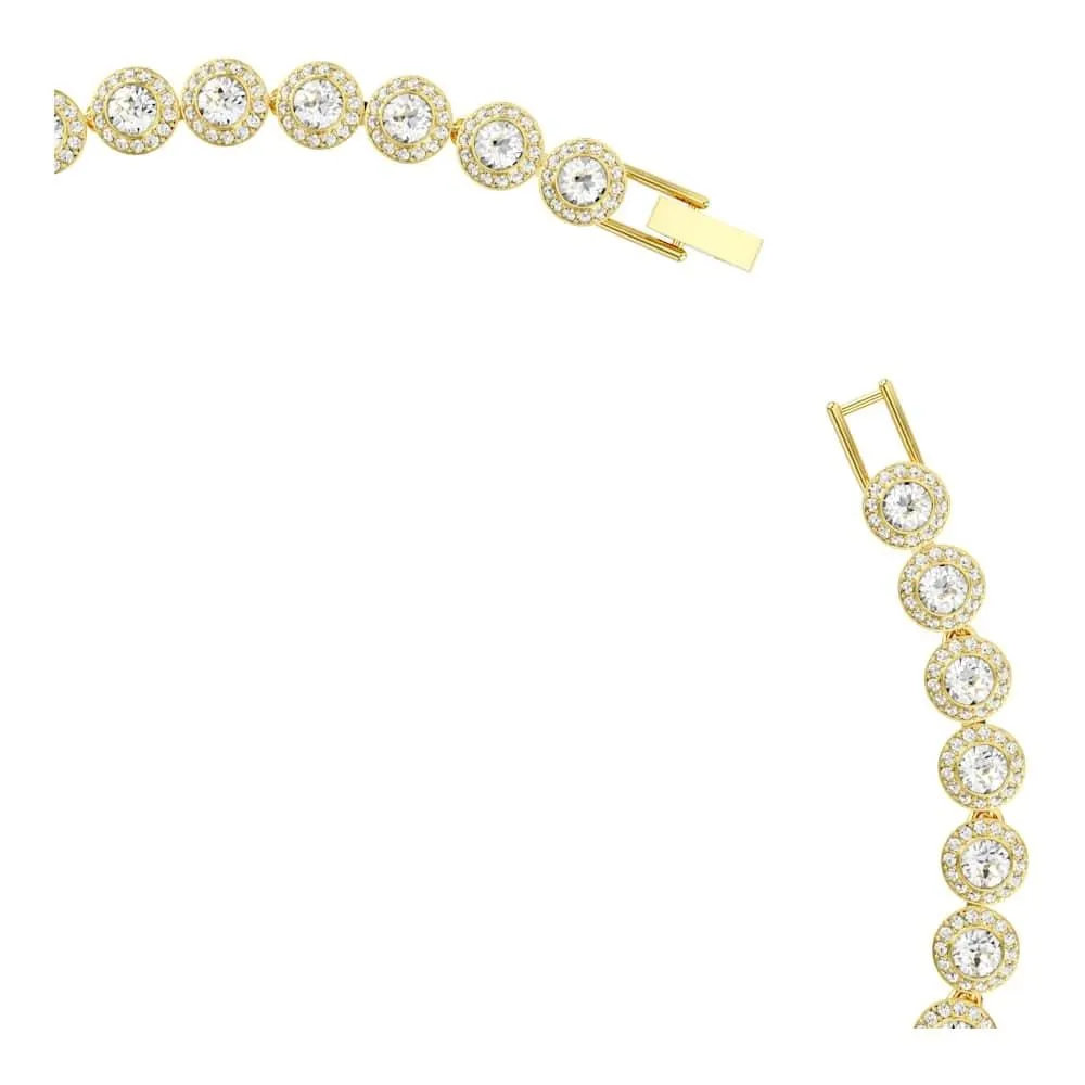 Swarovski Una Angelic Collana Tennis, Cristalli Bianchi, Placcatura Oro, 38-41 cm - immagine 3