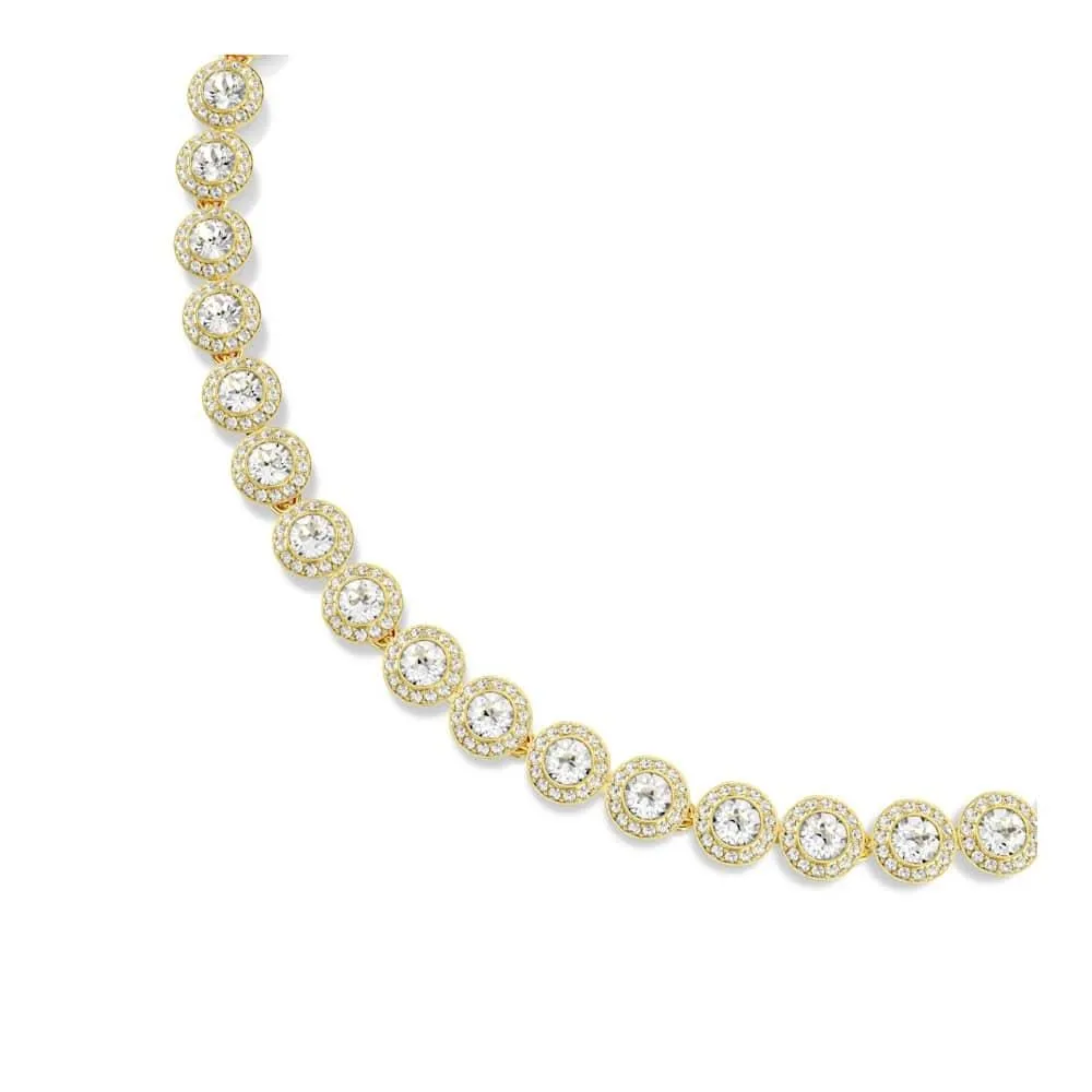 Swarovski Una Angelic Collana Tennis, Cristalli Bianchi, Placcatura Oro, 38-41 cm - immagine 4