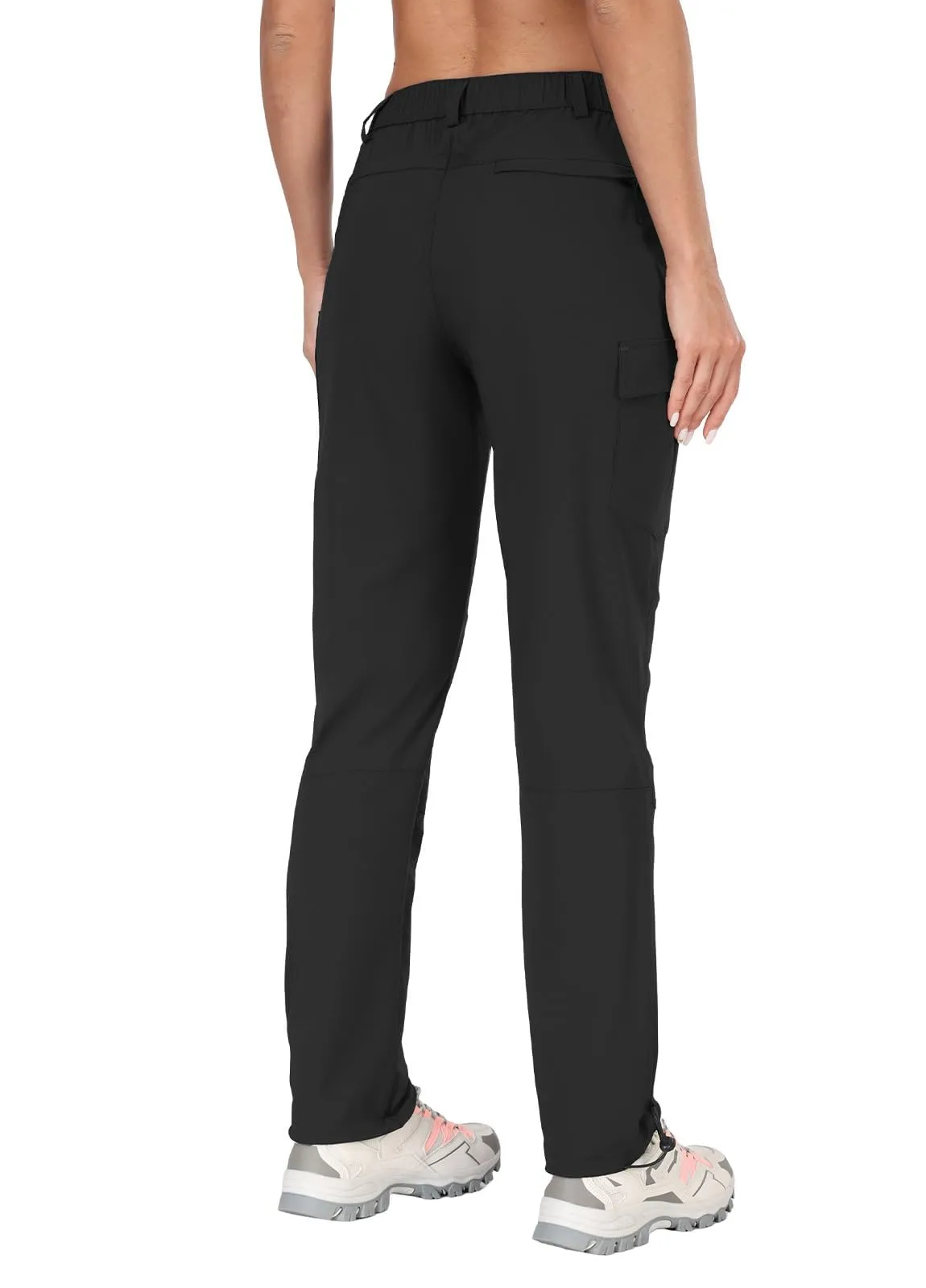 GymBrave Pantaloni Trekking Donna Cargo Capri 3/4 Estivi Nero L - immagine 4