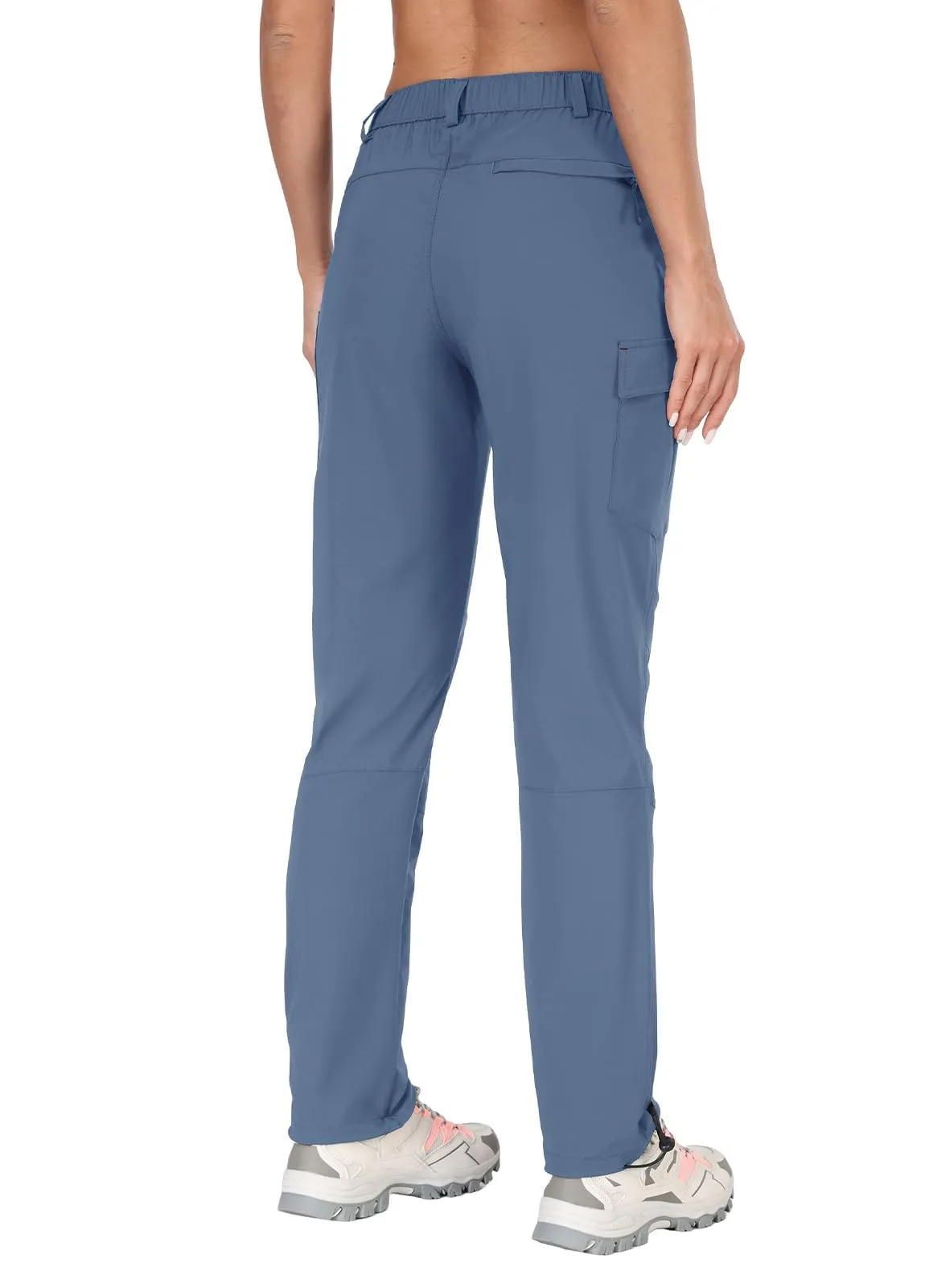 GymBrave Pantaloni Trekking Donna Cargo Capri 3/4 Estivi Grigio Blu XL - immagine 4