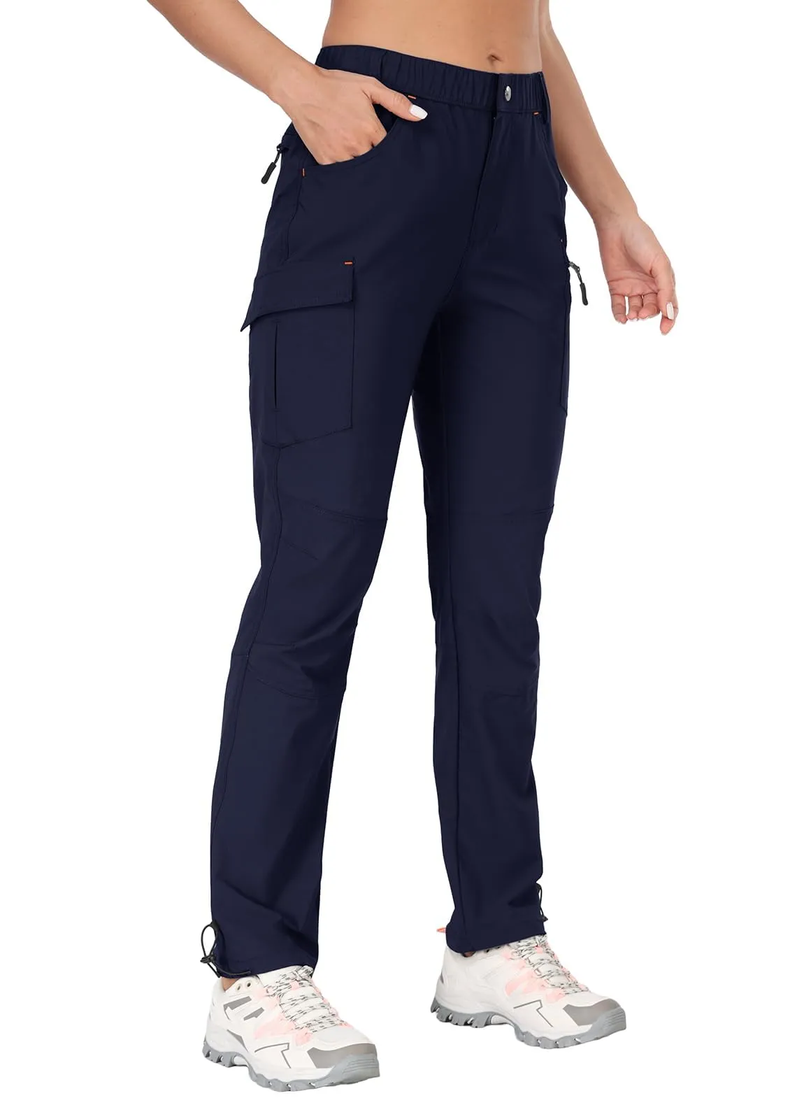 GymBrave Pantaloni Trekking Donna Cargo Capri 3/4 Estivi Blu Navy XL - immagine 1