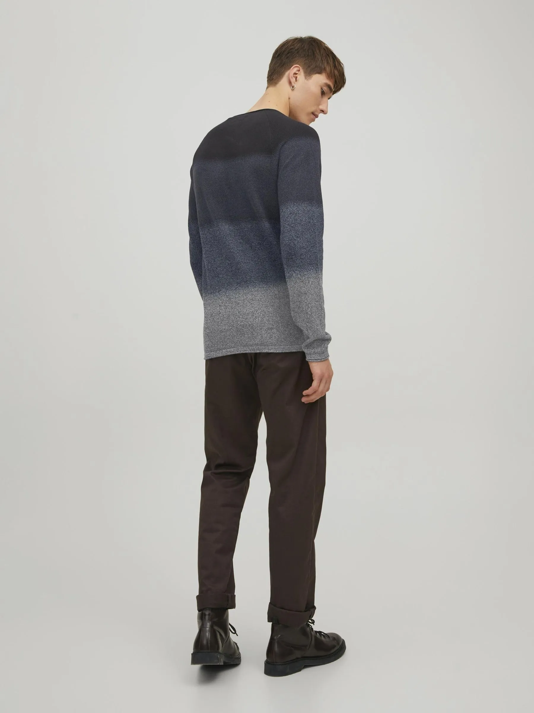 Jack & Jones JJEhill Knit Crew Neck Noos Sweater - Navy Blazer Gradient, M - immagine 3
