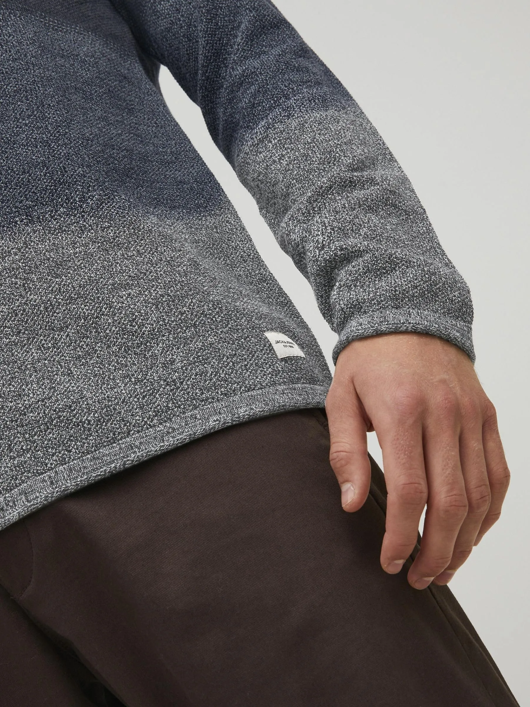 Jack & Jones JJEhill Knit Crew Neck Noos Sweater - Navy Blazer Gradient, M - immagine 6