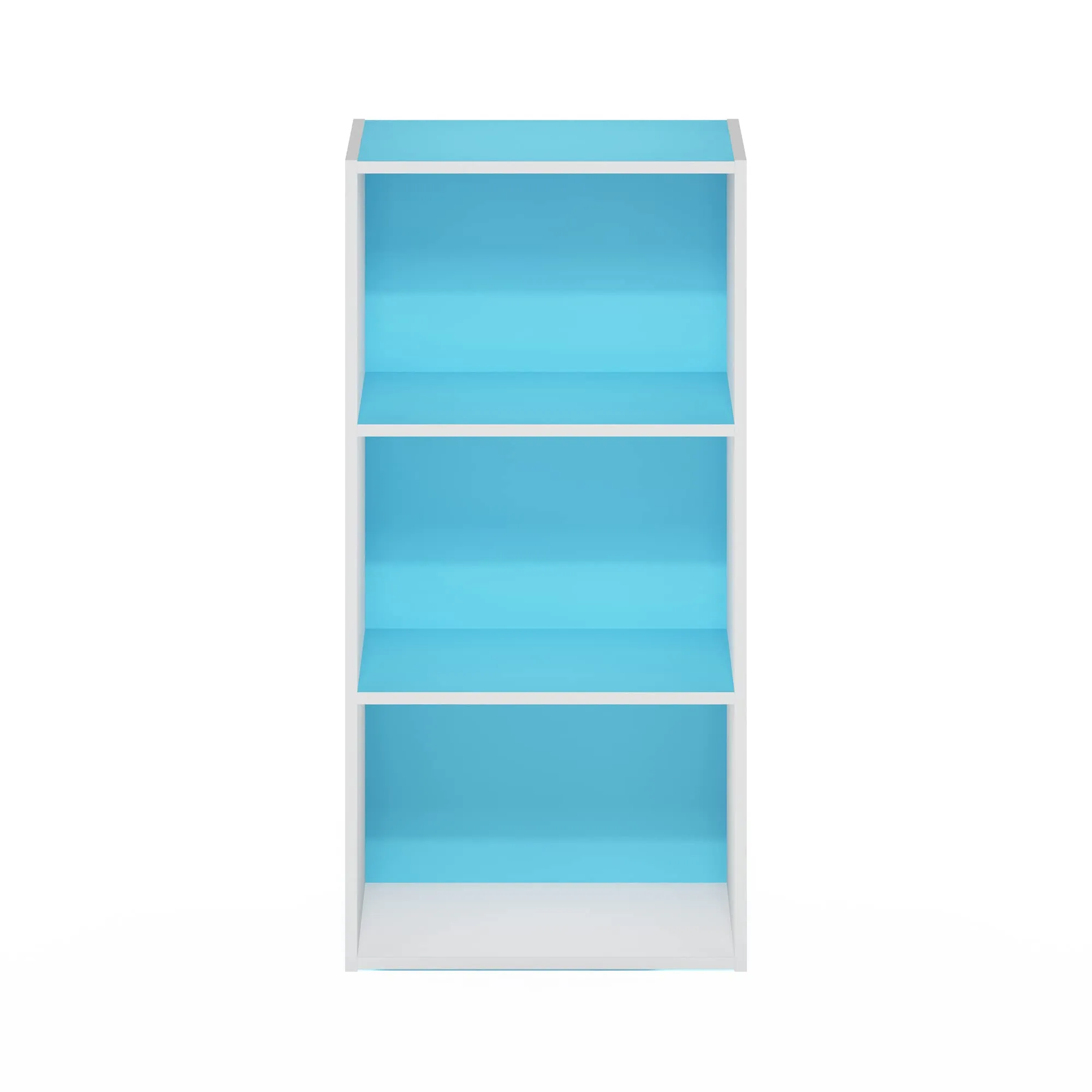 Furinno Luder Libreria a 3 ripiani, Azzurro/Bianco - immagine 7