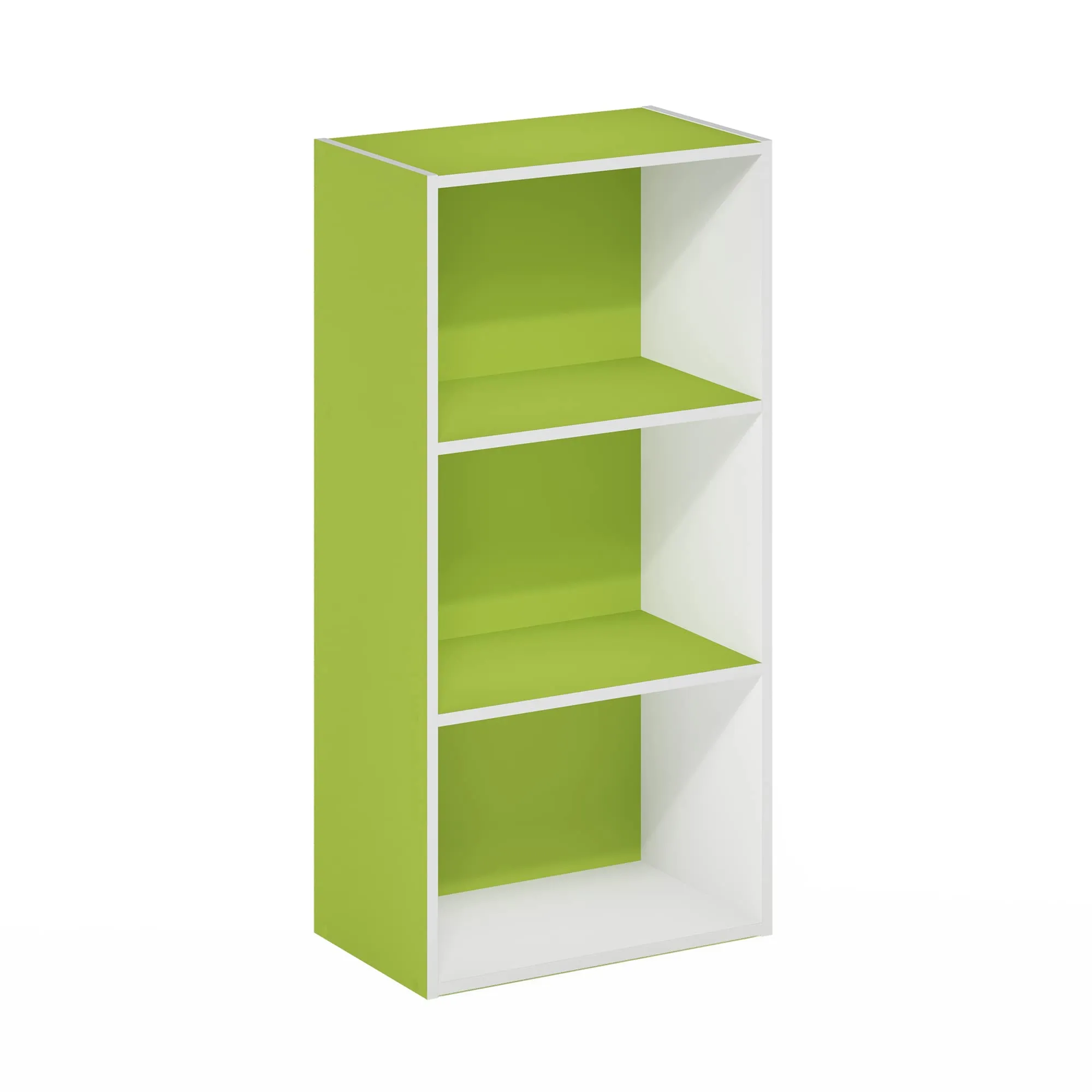 Furinno Luder Libreria a 3 ripiani, Verde/Bianco - immagine 6