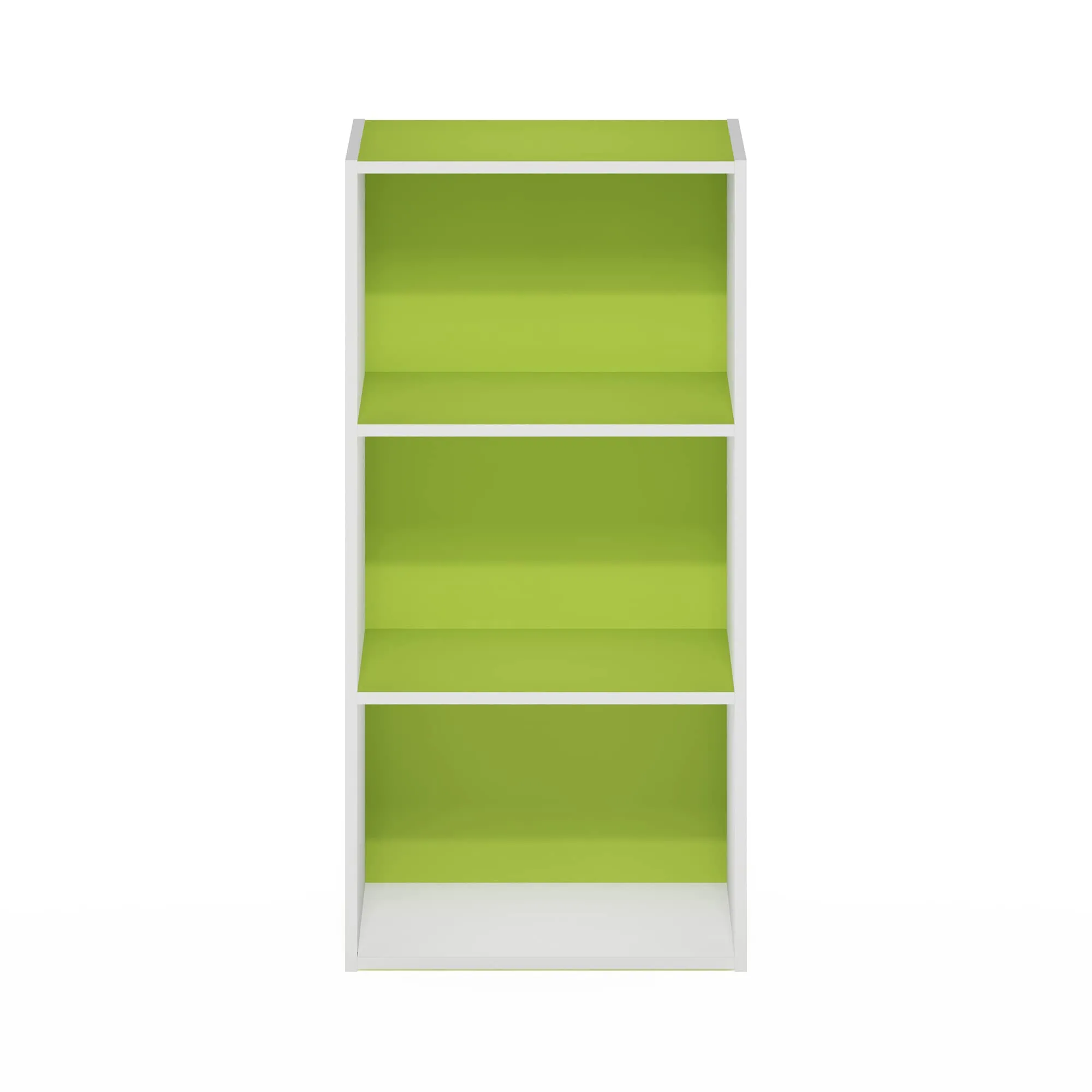 Furinno Luder Libreria a 3 ripiani, Verde/Bianco - immagine 7