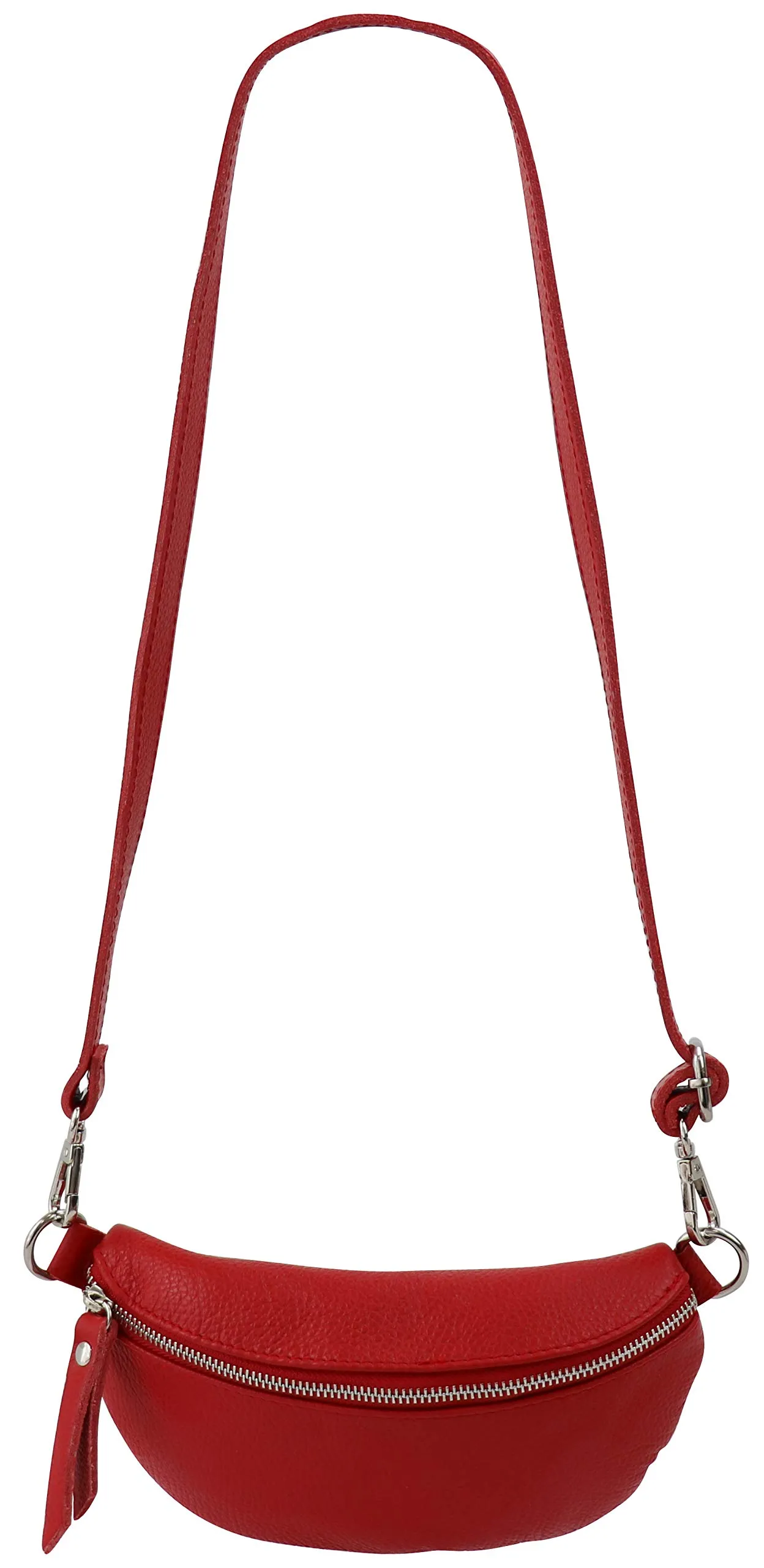 SH Leder AVA G292 Marsupio Unisex in Vera Pelle, Rosso, 23 x 12,50 x 7 cm - immagine 3