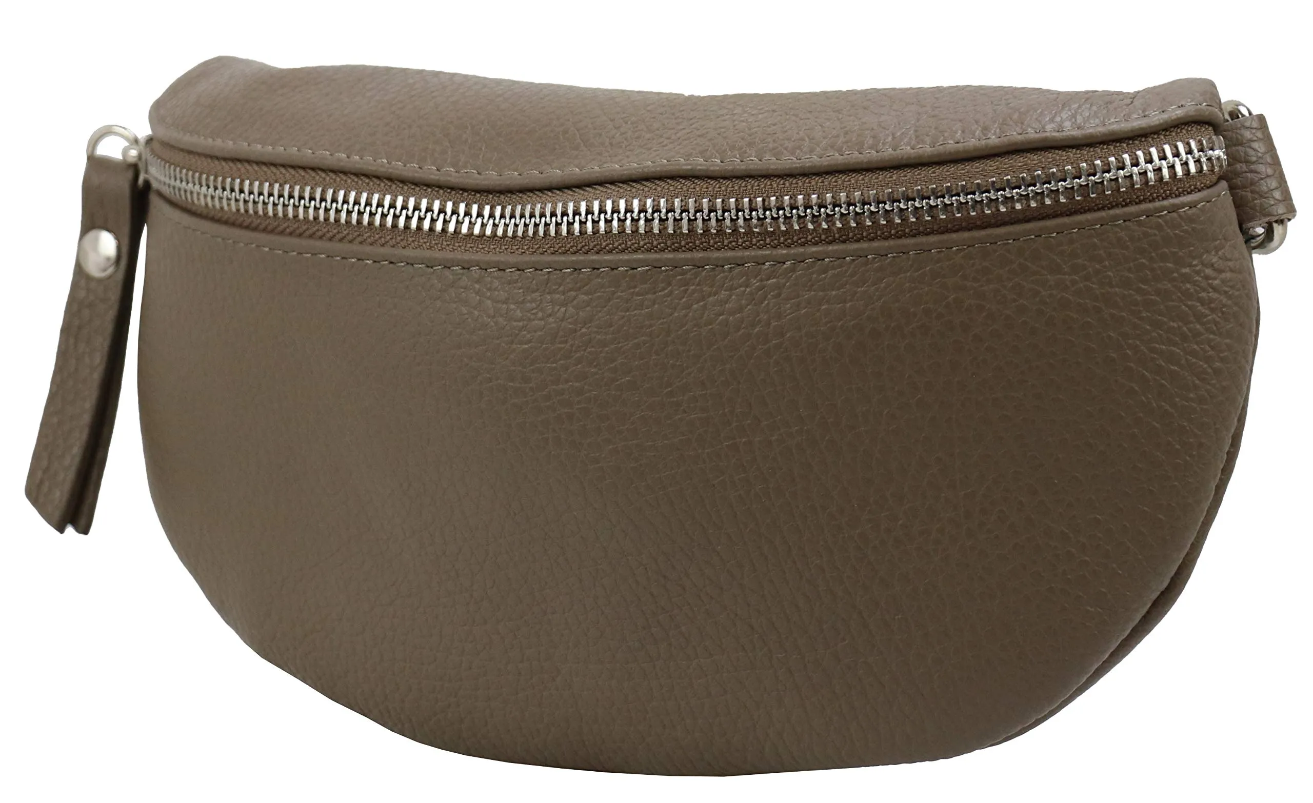 SH Leder AVA G292 Marsupio in vera pelle unisex, 23 x 12 cm, Tortora scuro, S - immagine 2