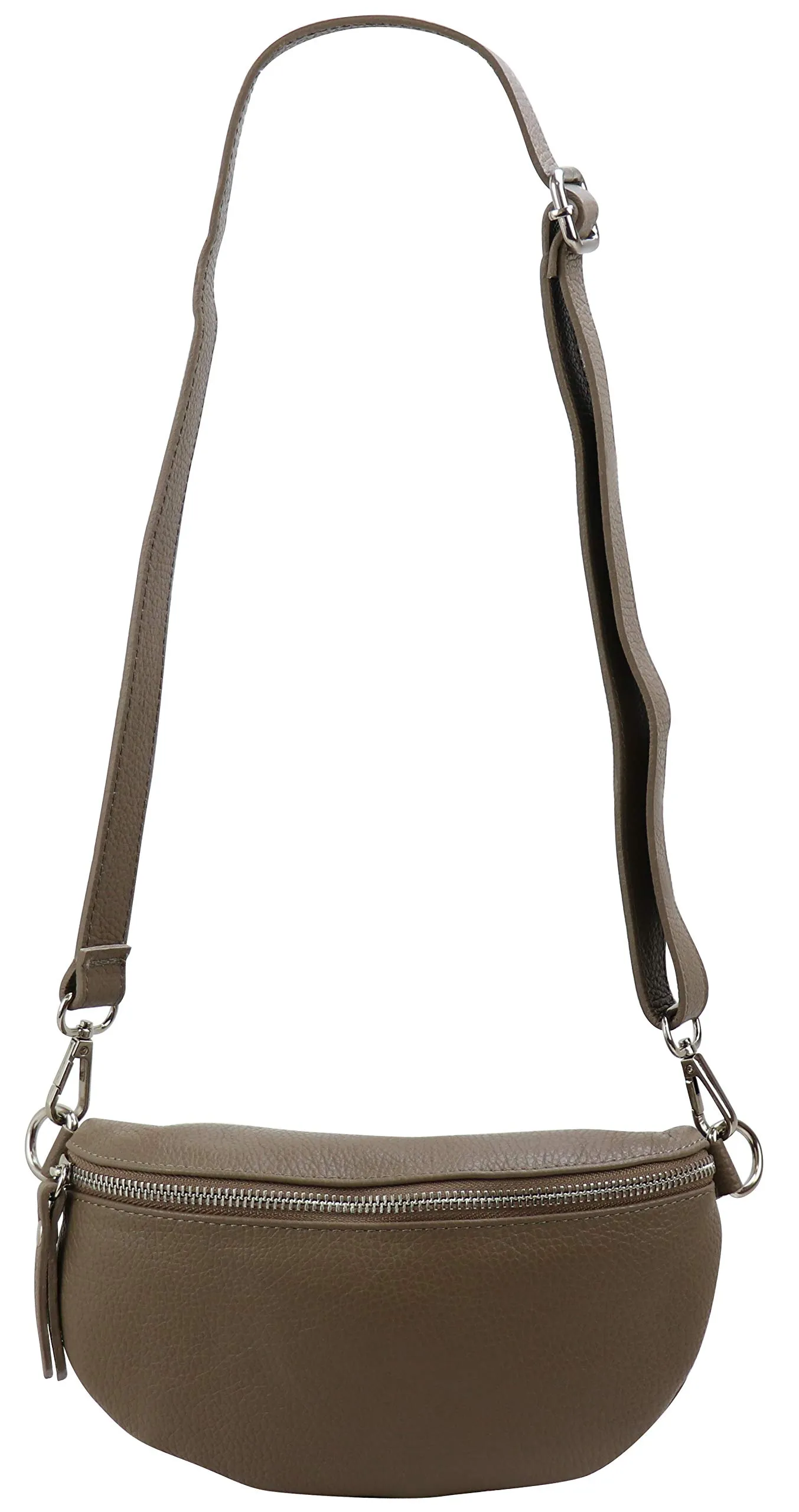 SH Leder AVA G292 Marsupio in vera pelle unisex, 23 x 12 cm, Tortora scuro, S - immagine 3