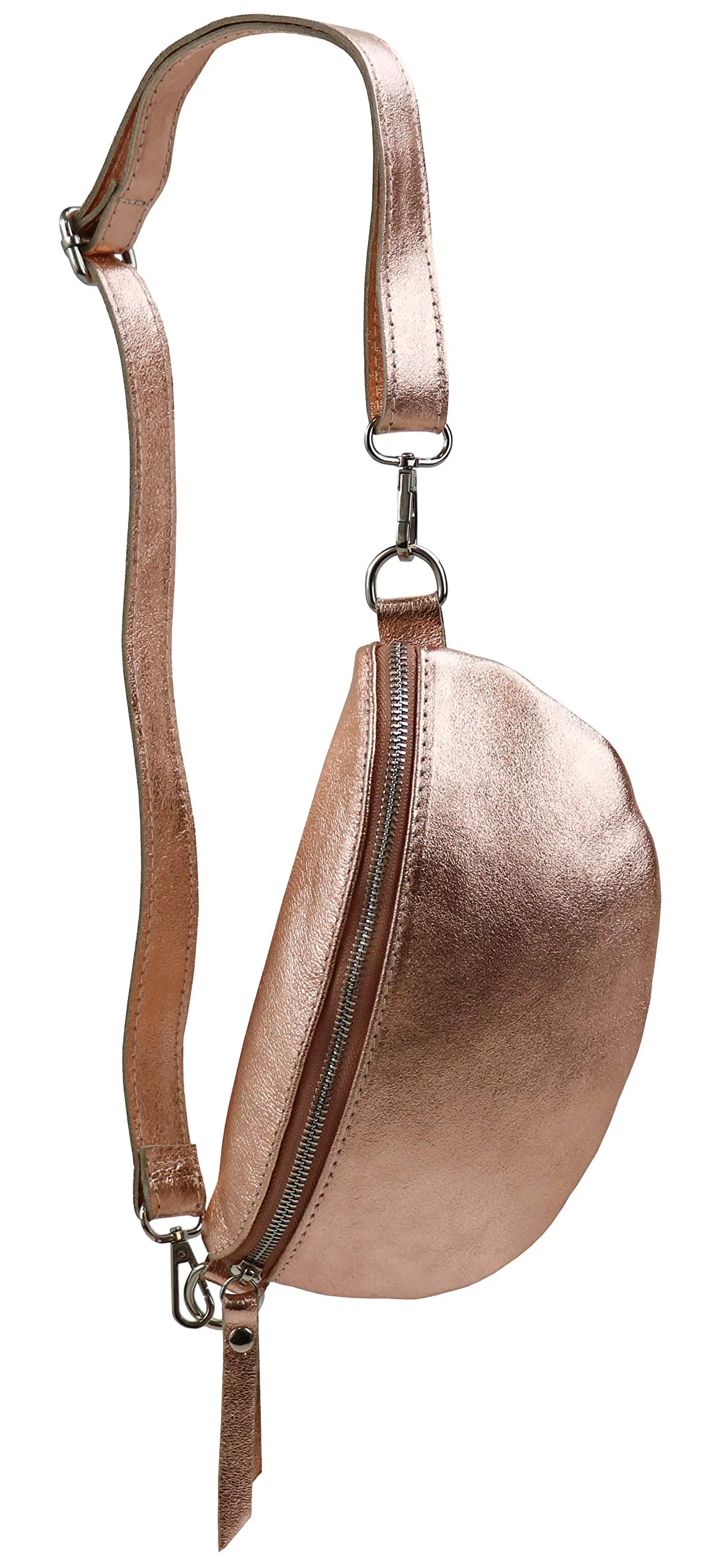 SH Leder AVA G292 Marsupio Unisex in Vera Pelle, Oro Rosa, 23 x 12,50 x 7 cm - immagine 1