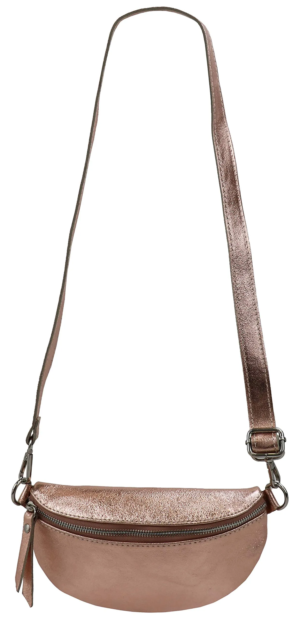 SH Leder AVA G292 Marsupio Unisex in Vera Pelle, Oro Rosa, 23 x 12,50 x 7 cm - immagine 3