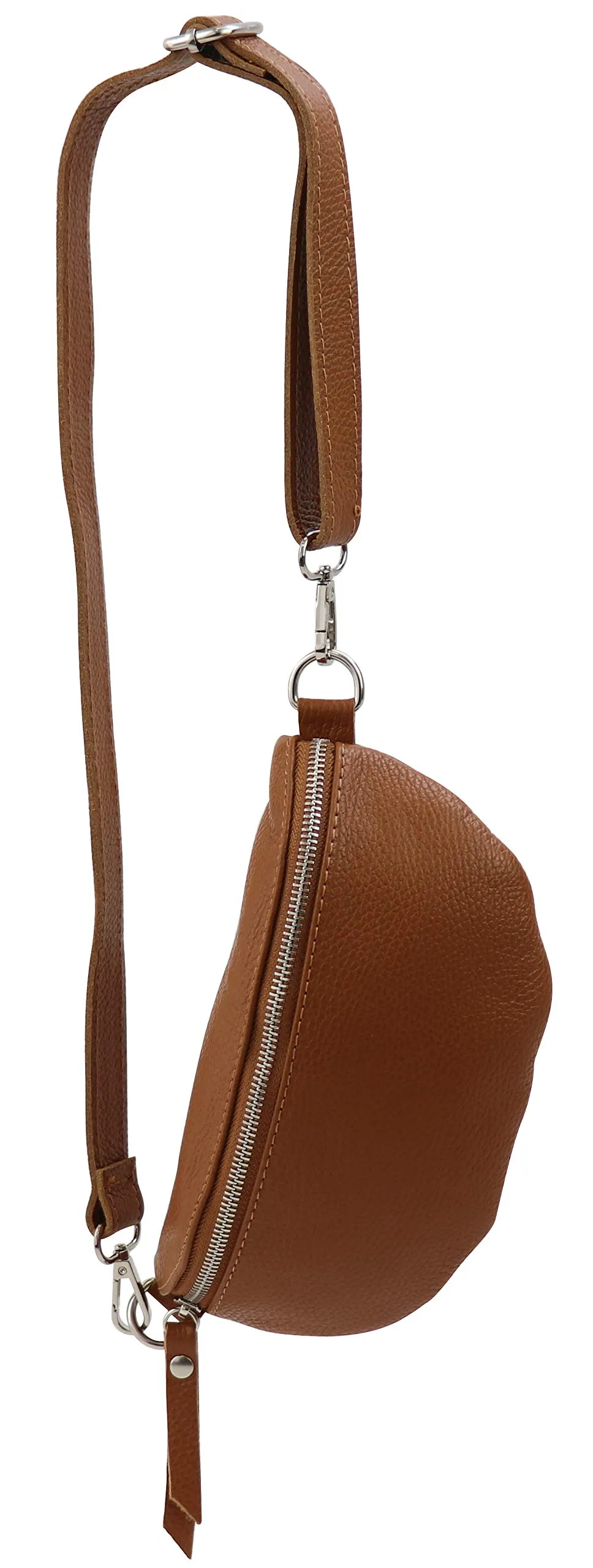 SH Leder AVA G292 Marsupio in Vera Pelle Unisex, Cognac, 23 x 12,50 x 7 cm - immagine 1